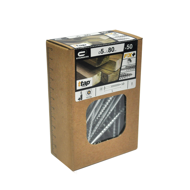 Vis Pozidriv Tête Fraisée 5x80mm – Lot De 110, Résistance Extérieure Elite – Forgefast FFE580ST