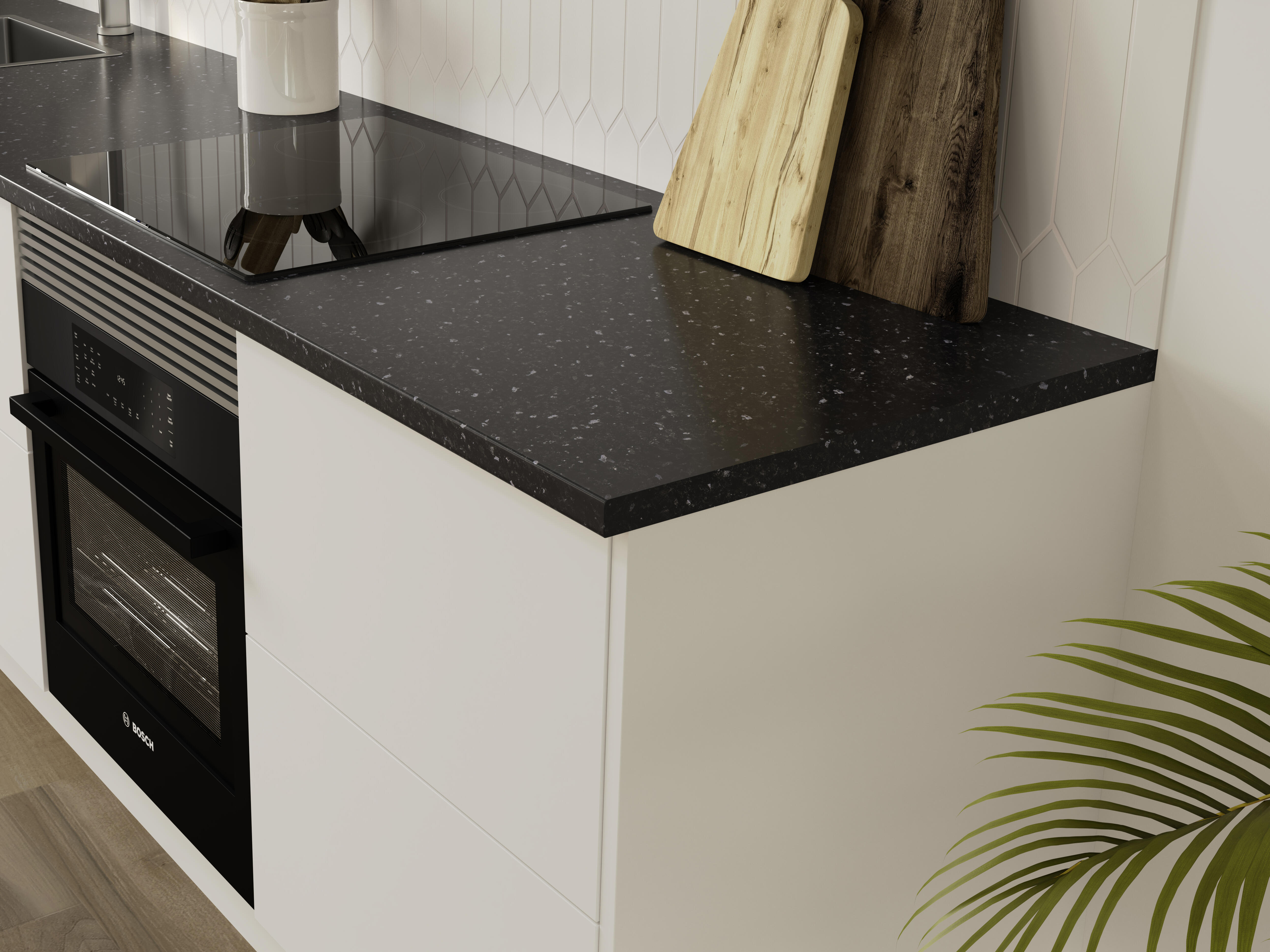 Rollo canto de encimera laminada para cocina Sevilla granito labrador 3.5x360 cm - 2