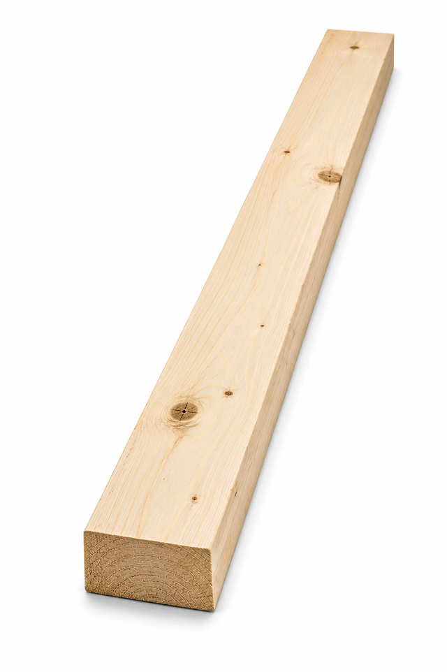 Listón de madera cepillada de abeto natural de 34x56x2400mm