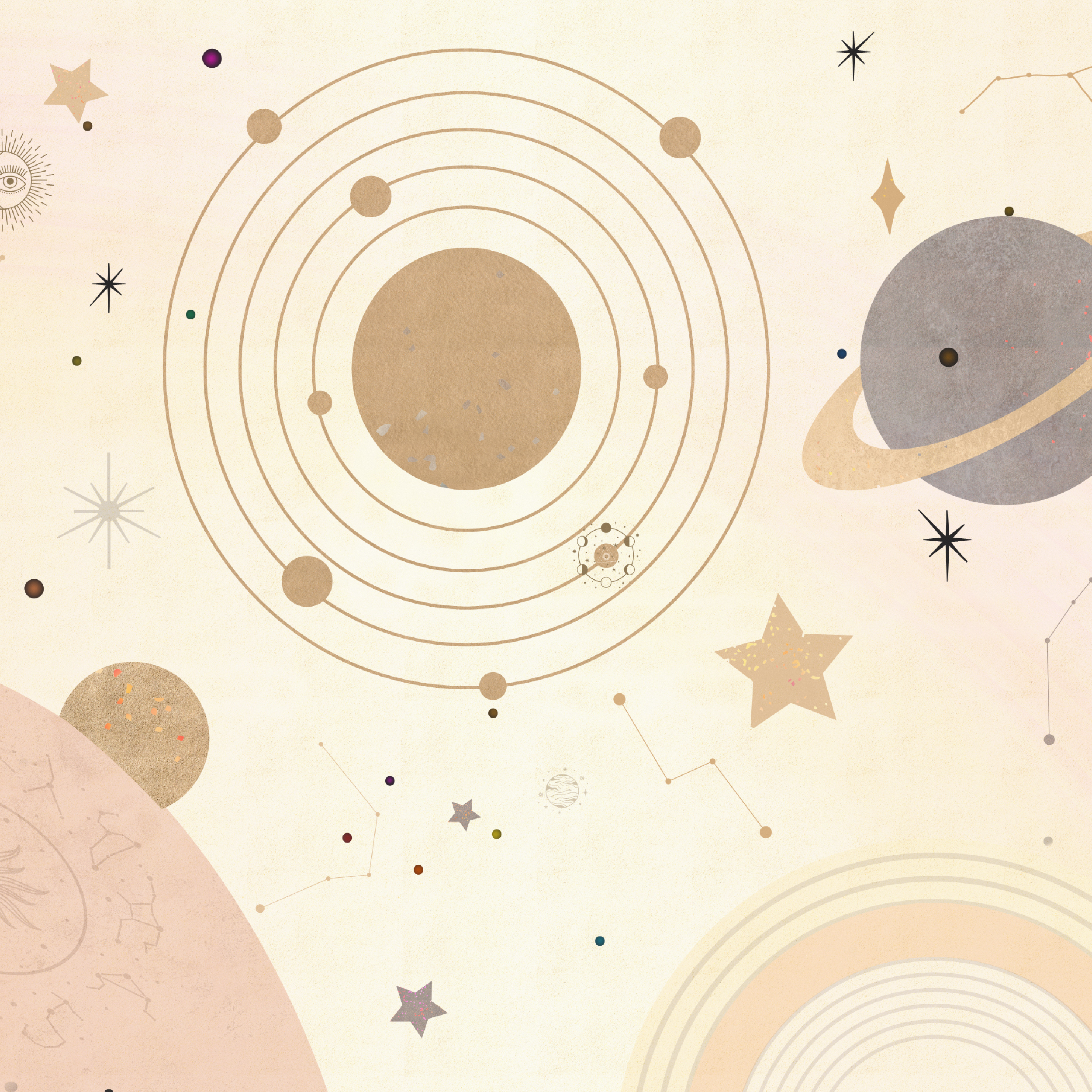 Mural dziecięcy Planets planety 300 x 280 cm struktura Art