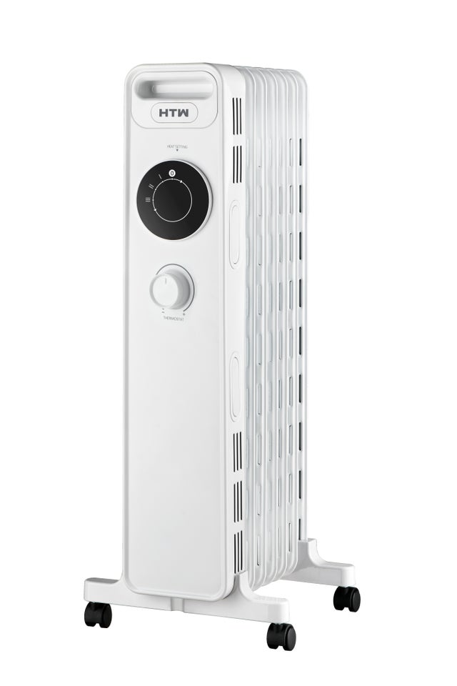 Radiador de aceite HTW de 1500W con pantalla digital y tres niveles de calefacción para estancias hasta 15m2