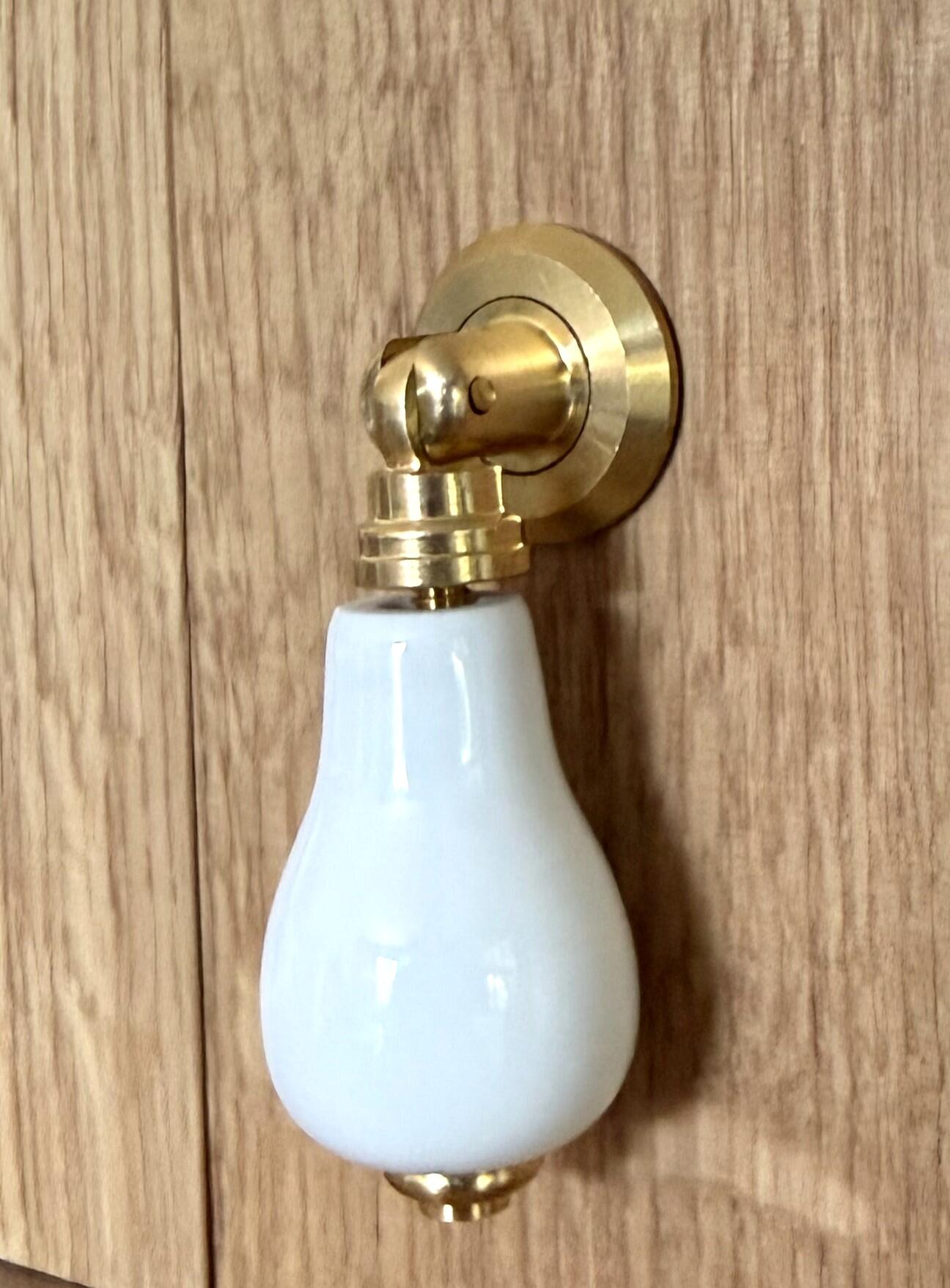 Bouton De Meuble En Céramique Blanc Marbré – Unicolore élégant – Freak Scene