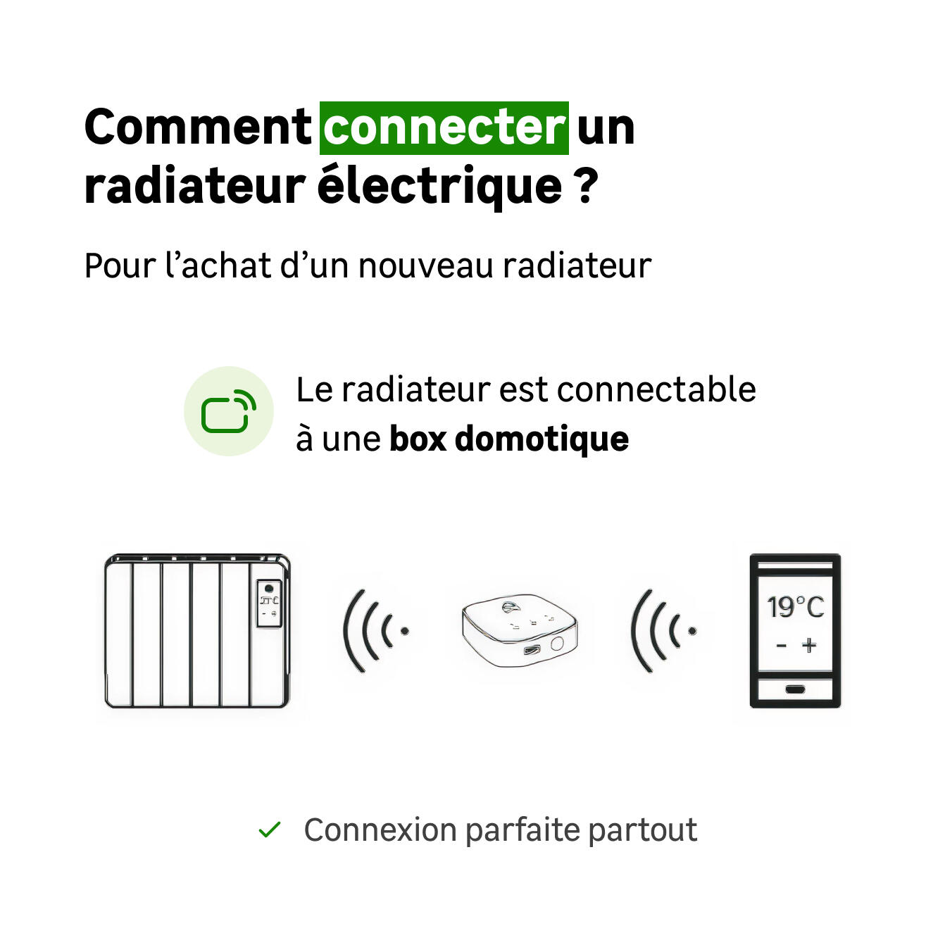 Radiateur électrique connecté à inertie sèche Kaminari 1000W SAUTER blanc - 10