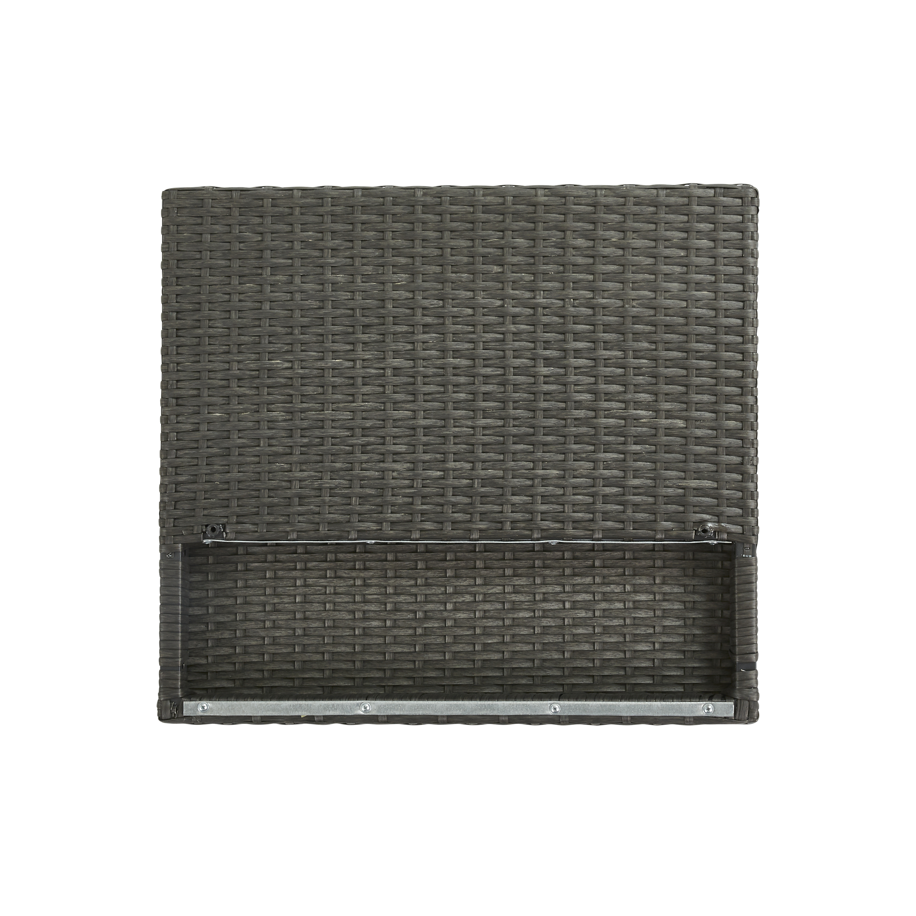 Poltrona centrale con cuscino grigio Noa NATERIAL, struttura in acciaio antracite seduta in rattan sintetico antracite, L 58 x H 62 x P 68 cm - 7