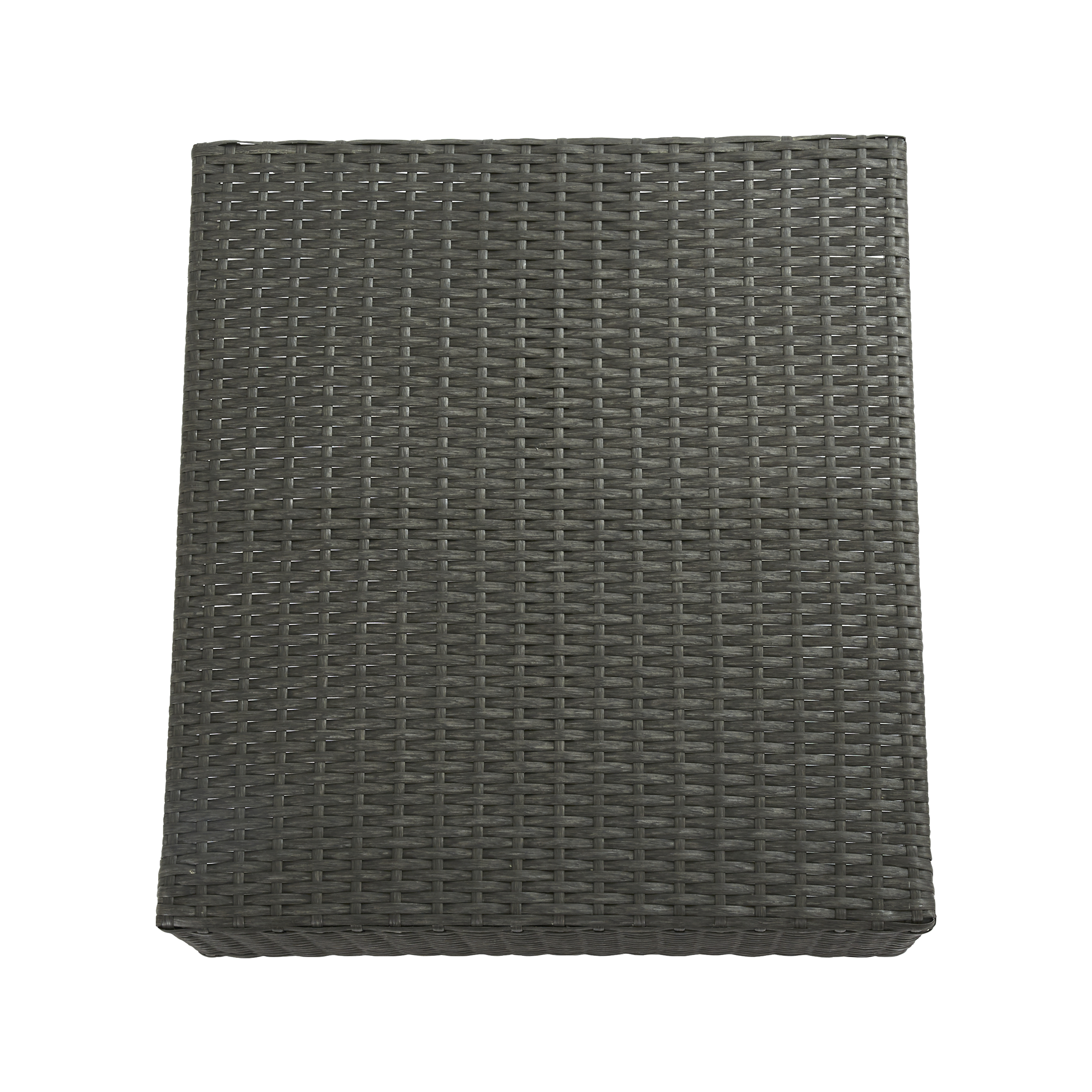 Poltrona centrale con cuscino grigio Noa NATERIAL, struttura in acciaio antracite seduta in rattan sintetico antracite, L 58 x H 62 x P 68 cm - 11