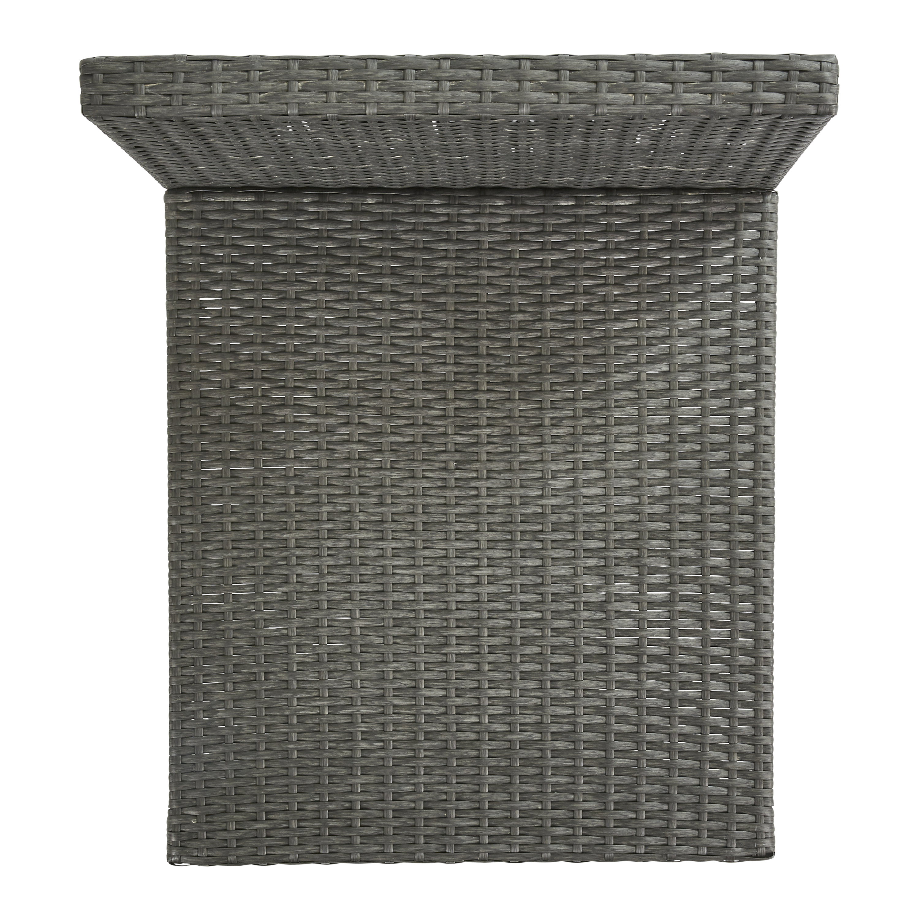 Poltrona centrale con cuscino grigio Noa NATERIAL, struttura in acciaio antracite seduta in rattan sintetico antracite, L 58 x H 62 x P 68 cm - 12
