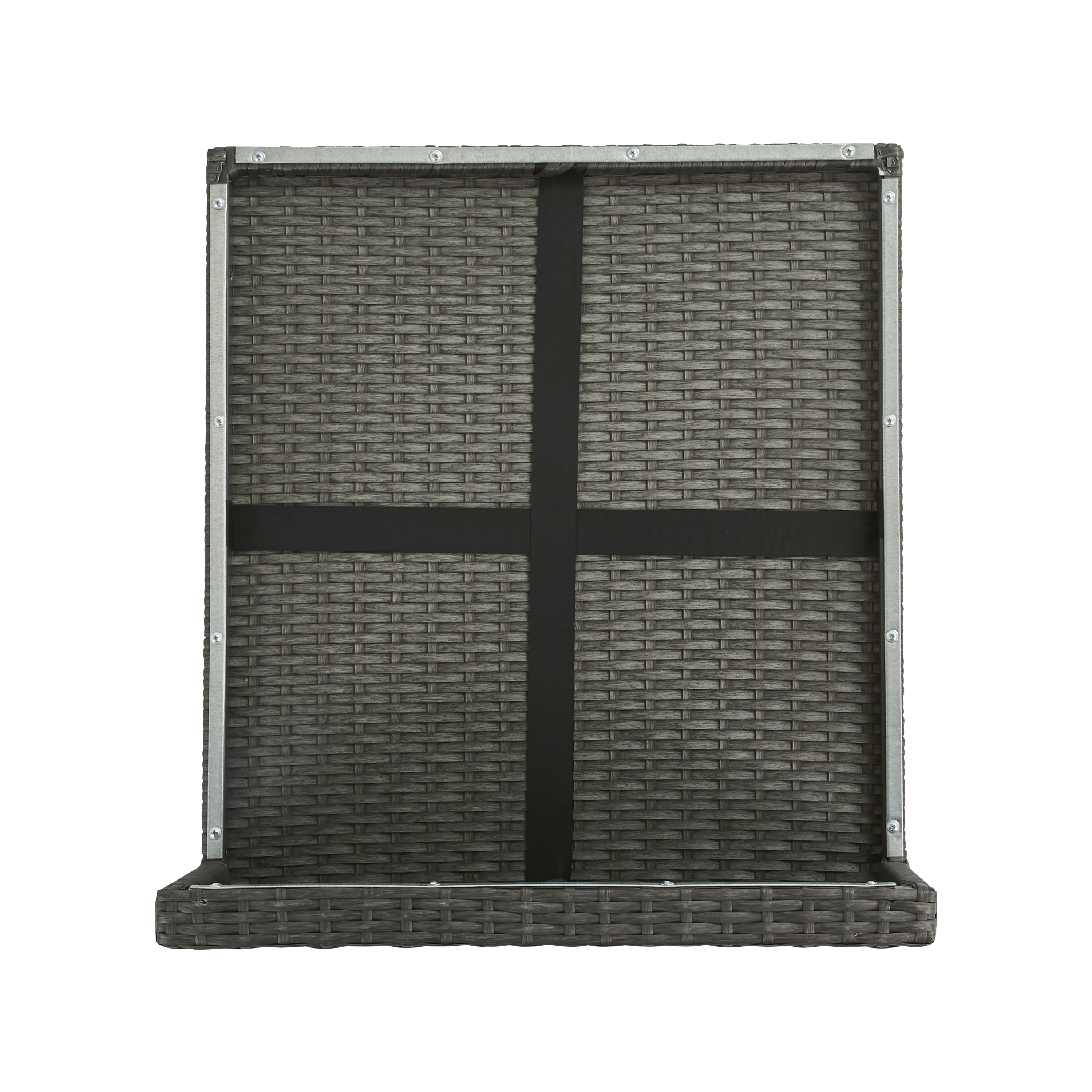 Poltrona centrale con cuscino grigio Noa NATERIAL, struttura in acciaio antracite seduta in rattan sintetico antracite, L 58 x H 62 x P 68 cm - 8