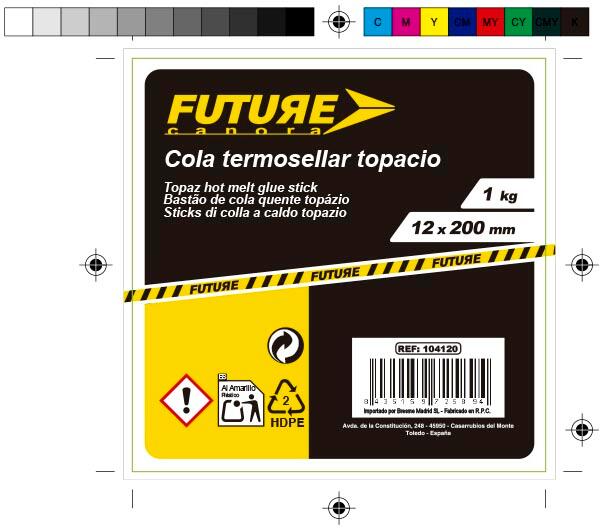 50 BARRAS COLA TERMOSELLAR 12X200MM 1000GR TOPACIO - 3