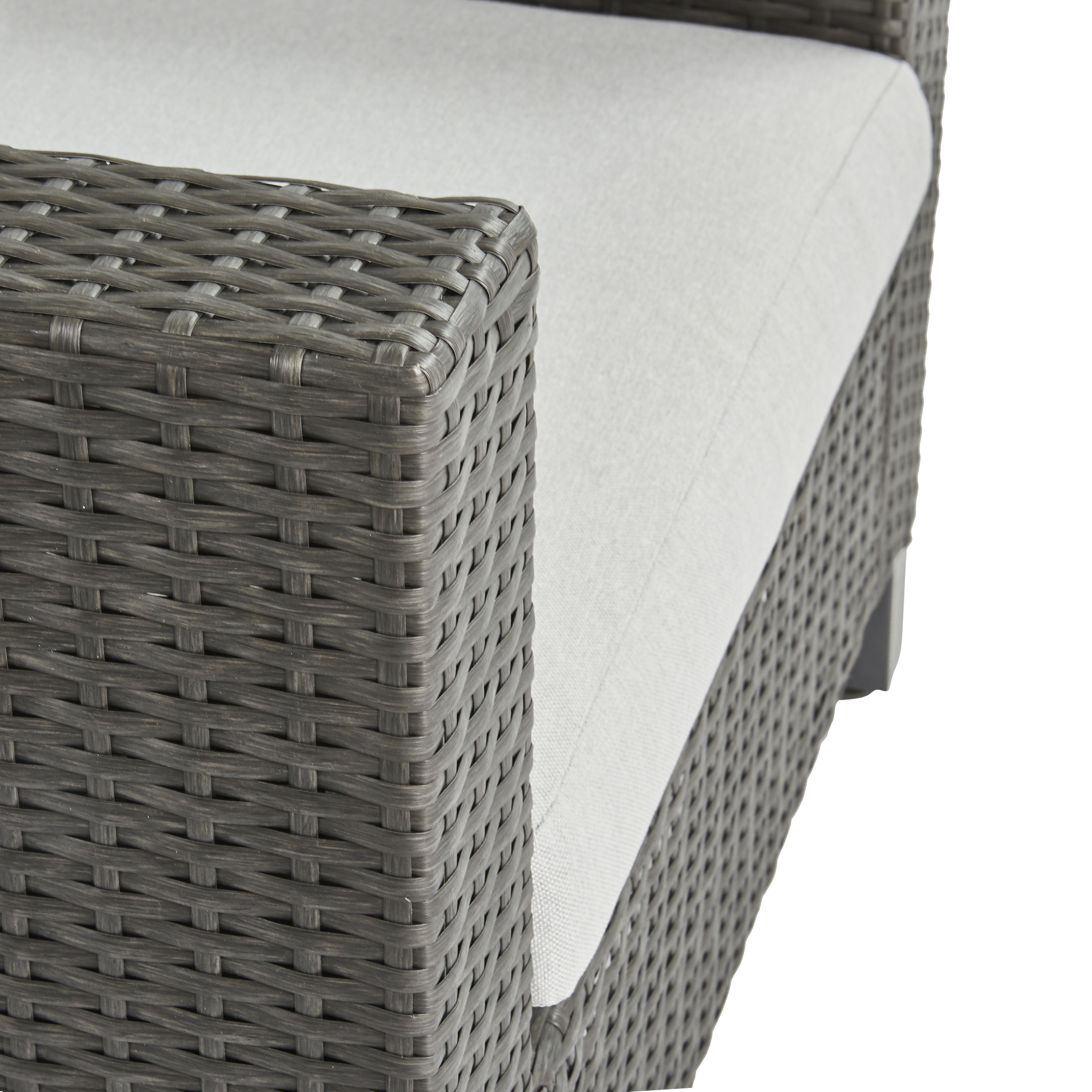 Cadeirão jardim rattan cinza Noa Naterial - 10