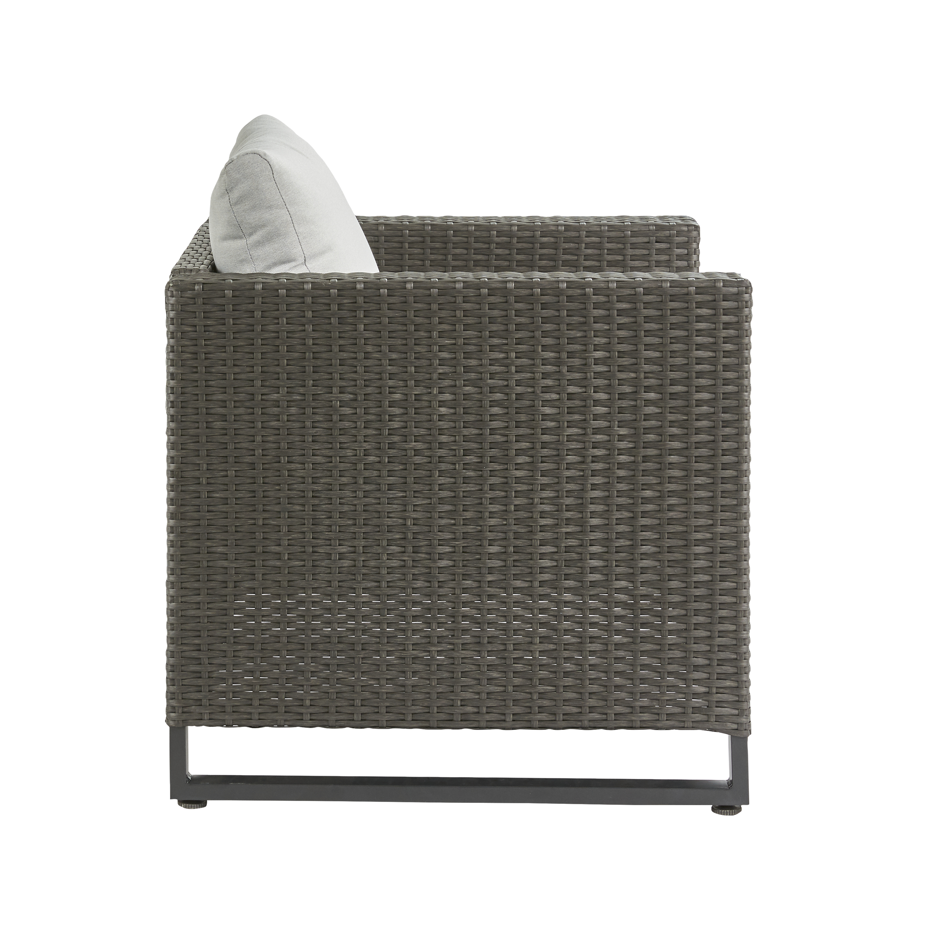 Cadeirão jardim rattan cinza Noa Naterial - 2