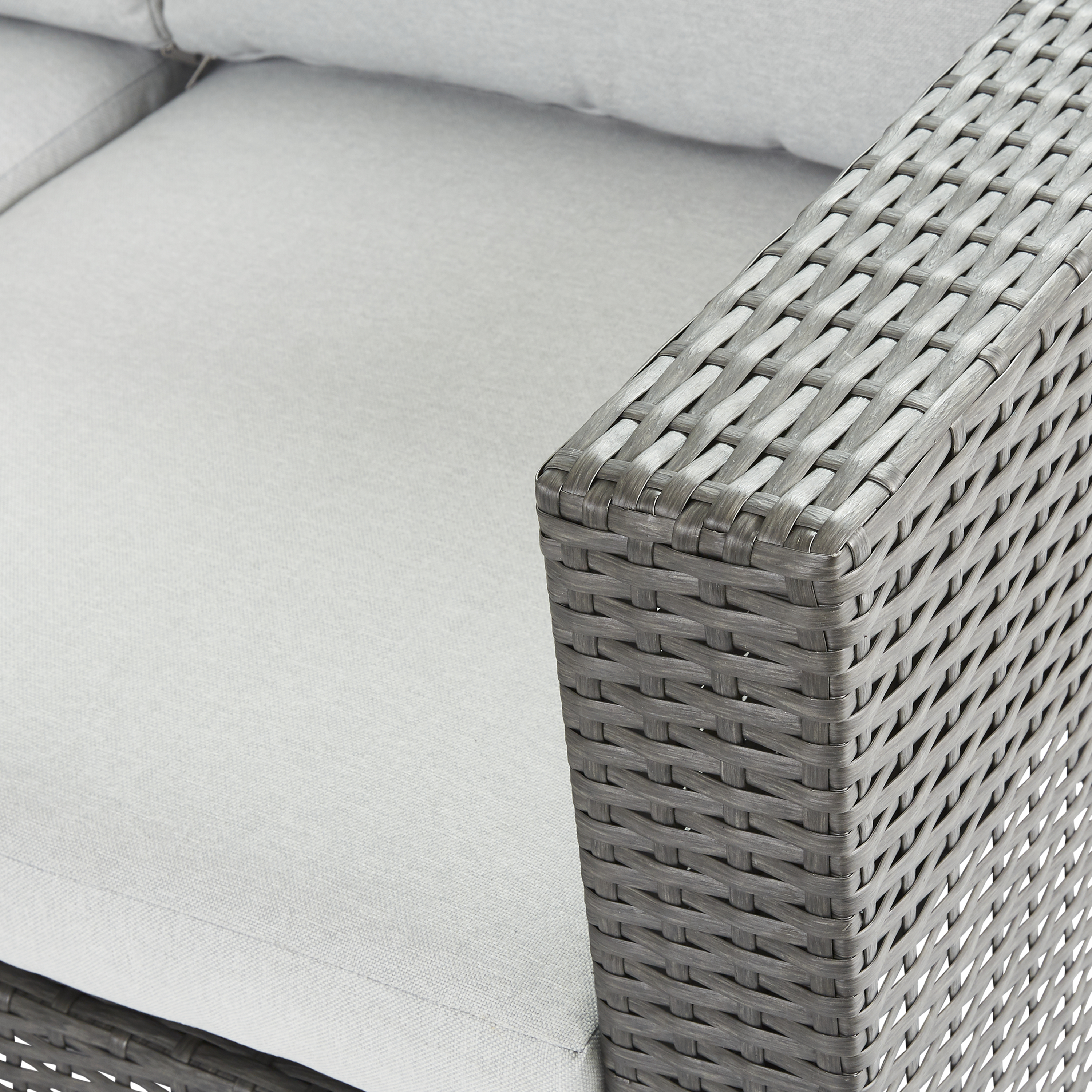 Sofá de canto em rattan sintético cinzento escuro Naterial Noa - 14