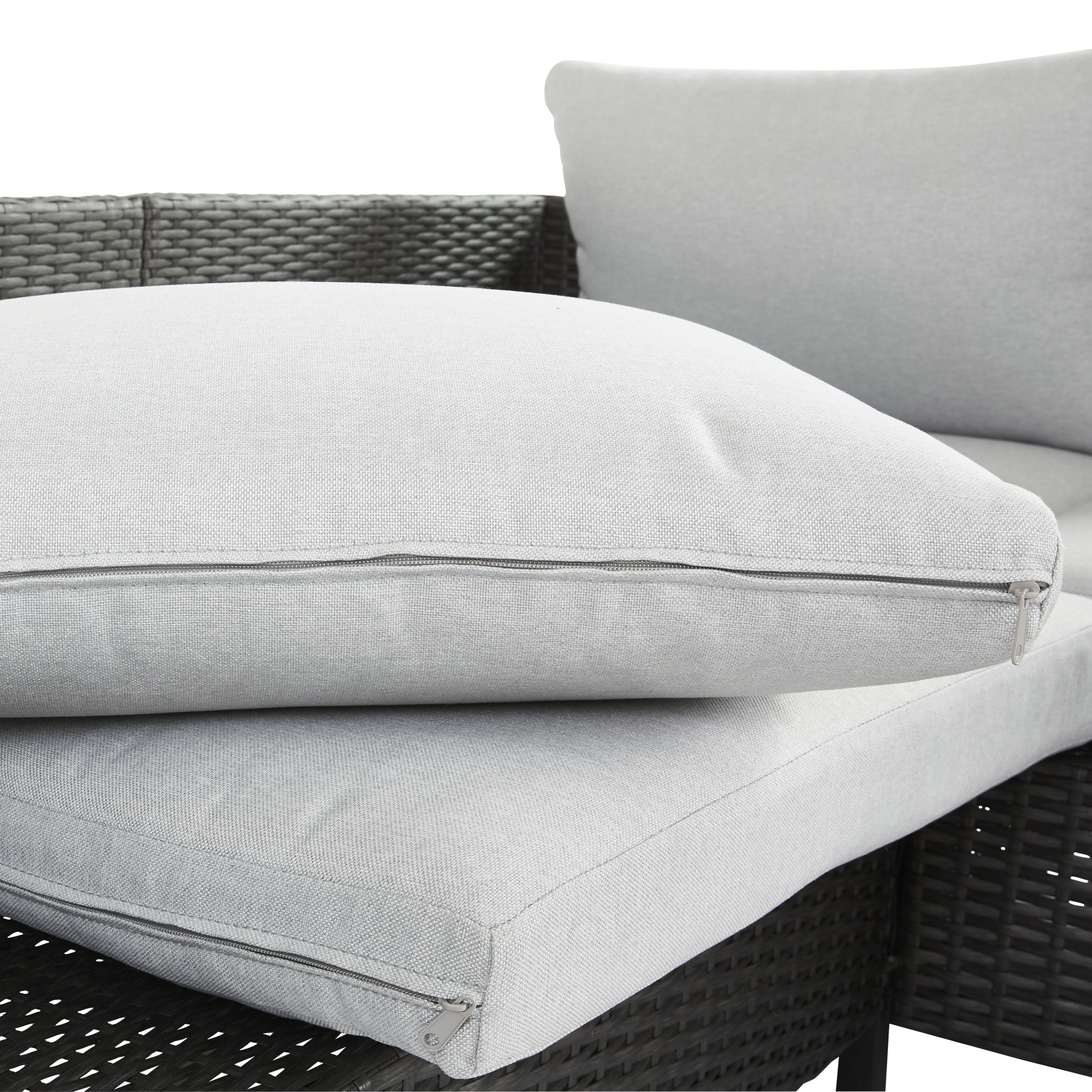 Sofá de canto em rattan sintético cinzento escuro Naterial Noa - 6