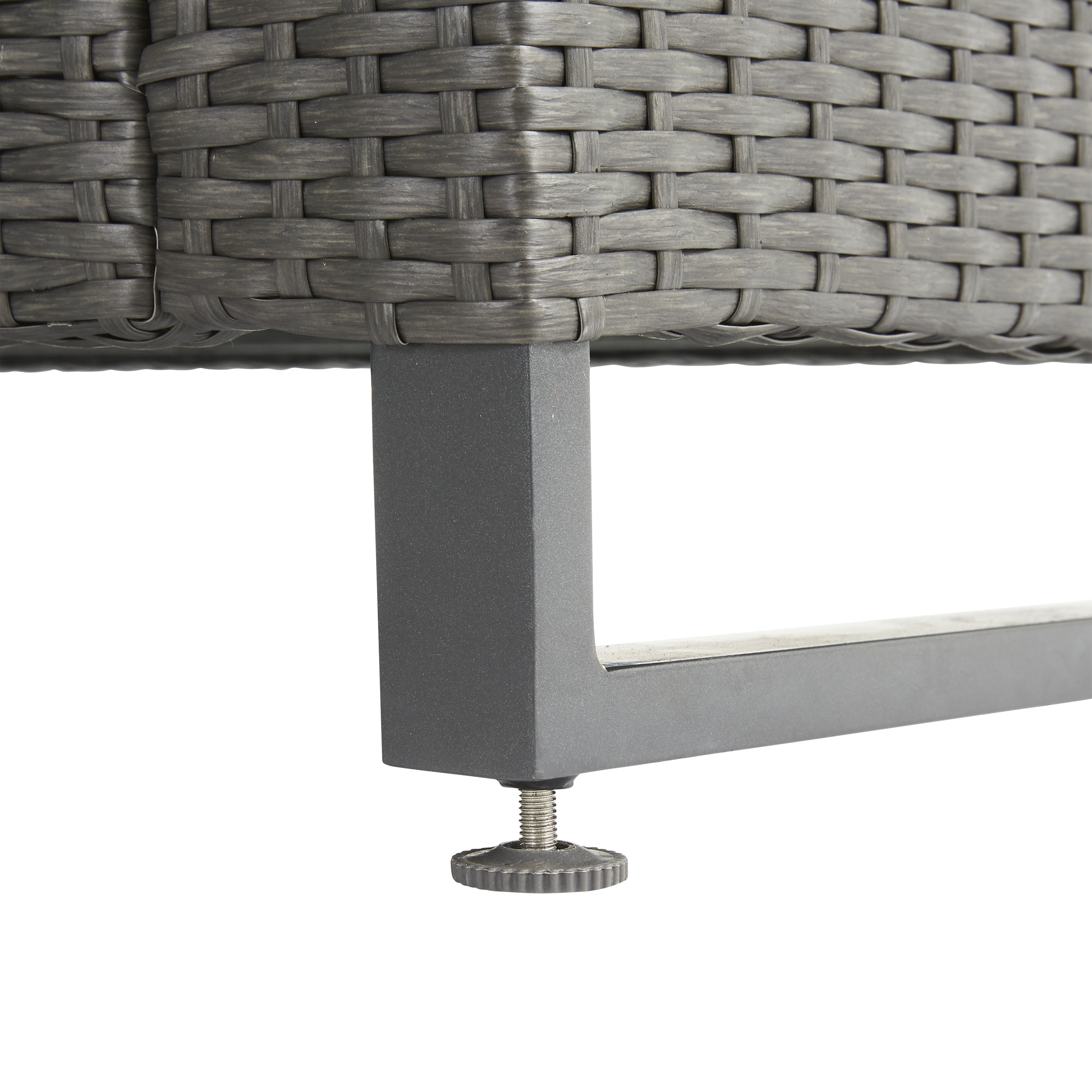 Sofá de canto em rattan sintético cinzento escuro Naterial Noa - 13