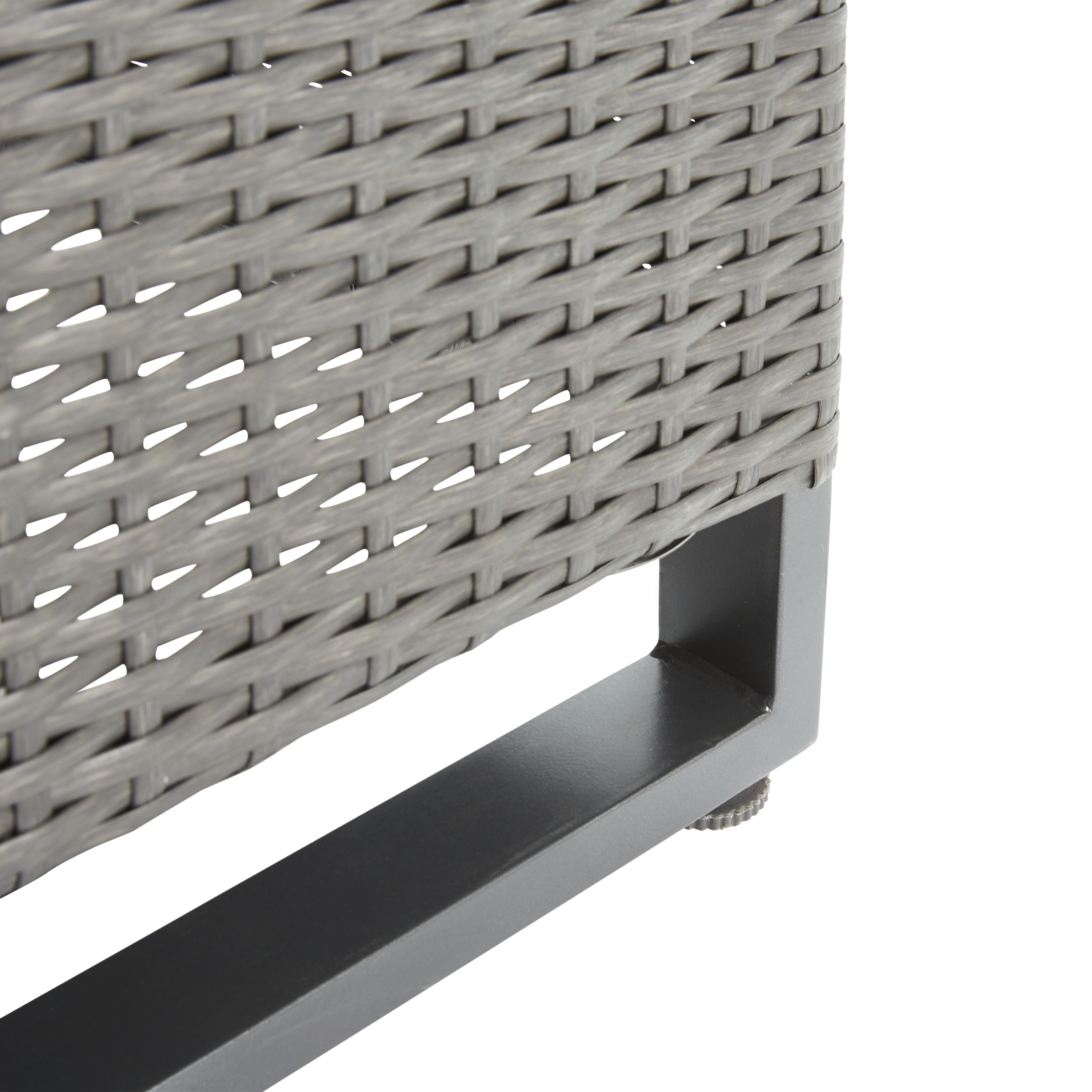 Sofá de canto em rattan sintético cinzento escuro Naterial Noa - 12