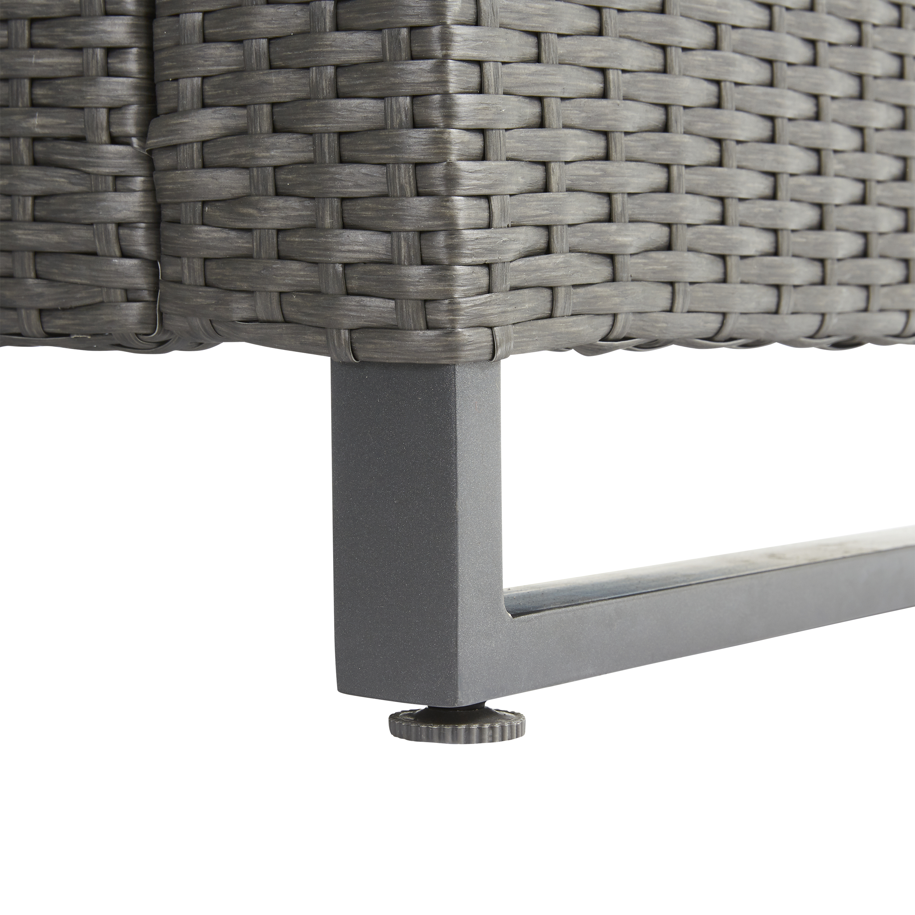 Sofá de canto em rattan sintético cinzento escuro Naterial Noa - 15