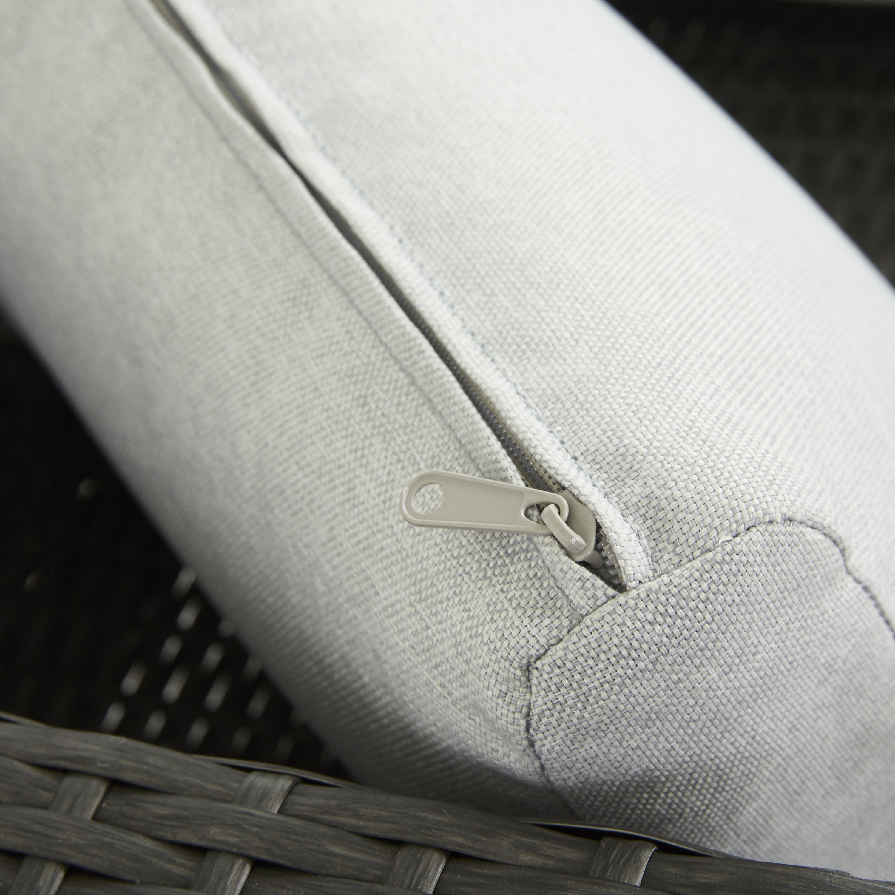 Sofá de canto em rattan sintético cinzento escuro Naterial Noa - 7