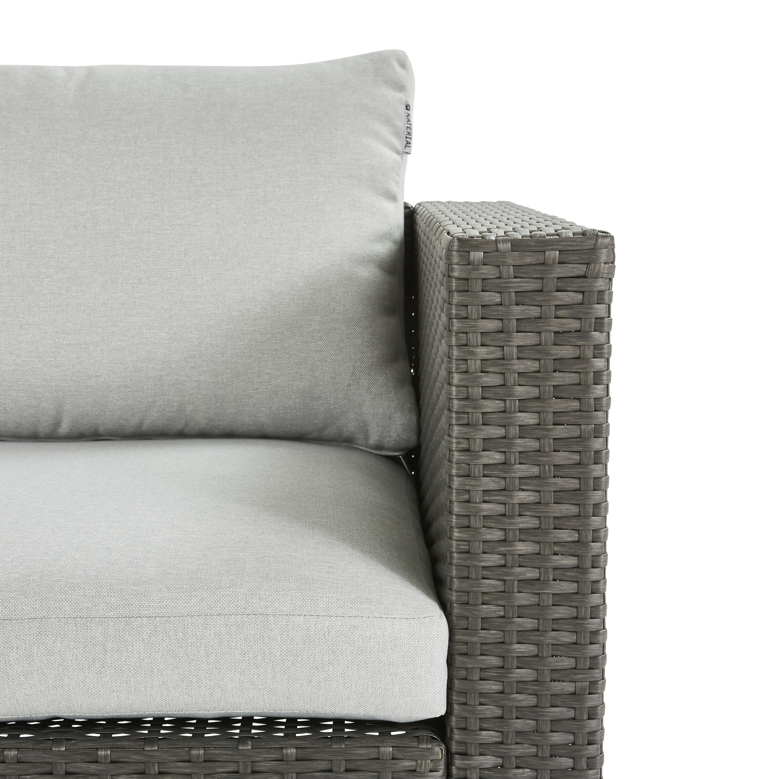 Sofá jardim rattan 2 pessoas cinza Noa Naterial - 4