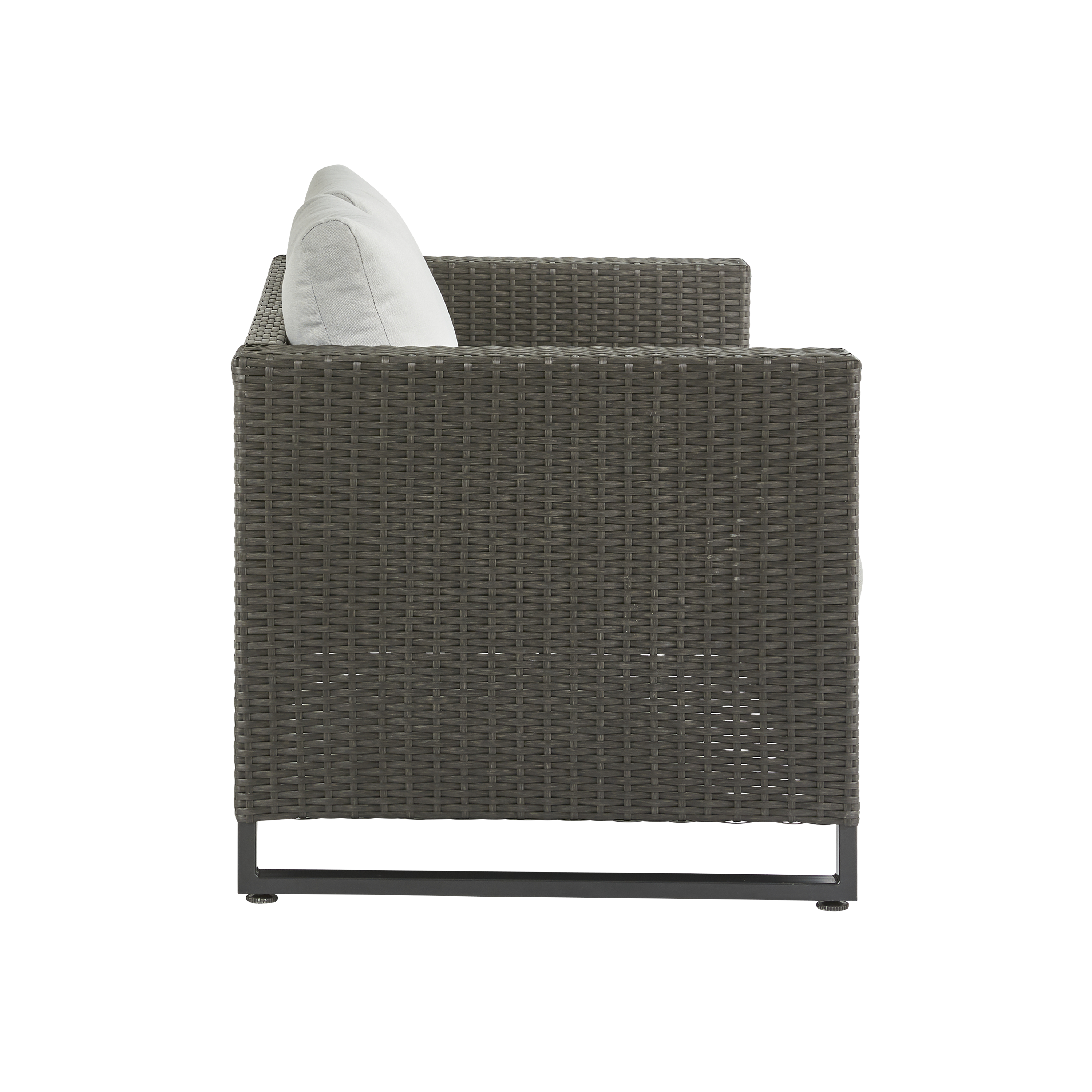 Sofá jardim rattan 2 pessoas cinza Noa Naterial - 2