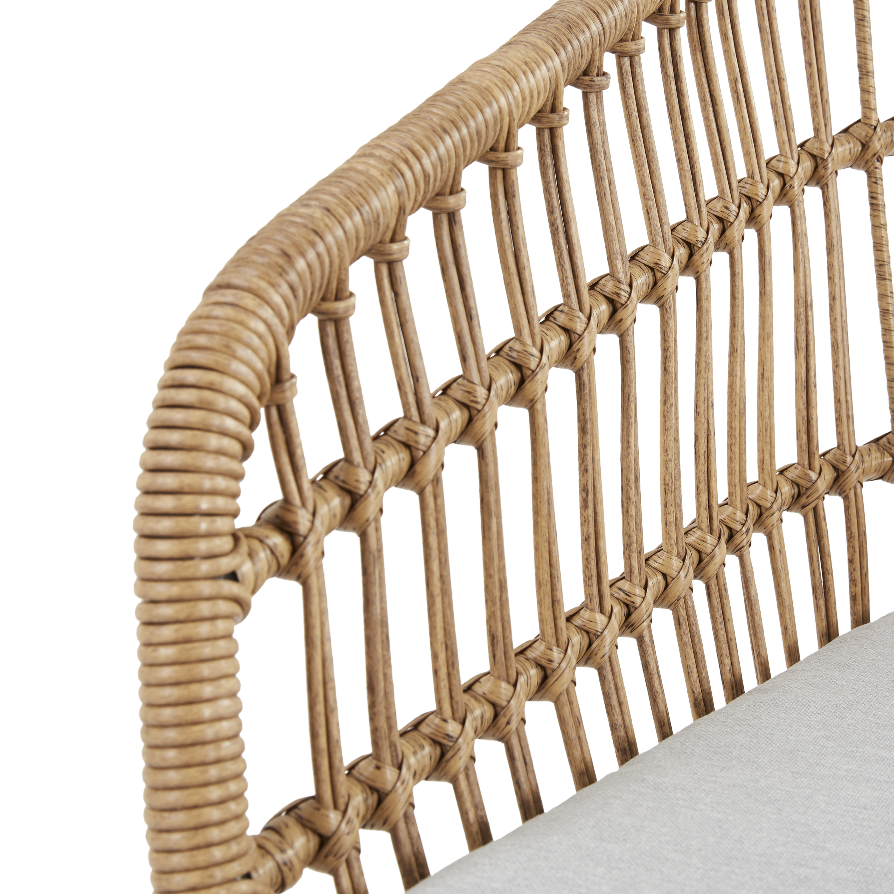 Conjunto 2 cadeiras de rattan com braços bege Timea Naterial - 20