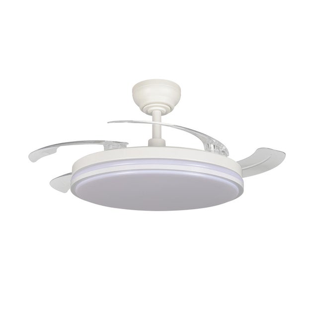 Lampa sufitowa LED z wiatrakiem 60W 5400lm 3000/4200/6000K z pilotem, biała