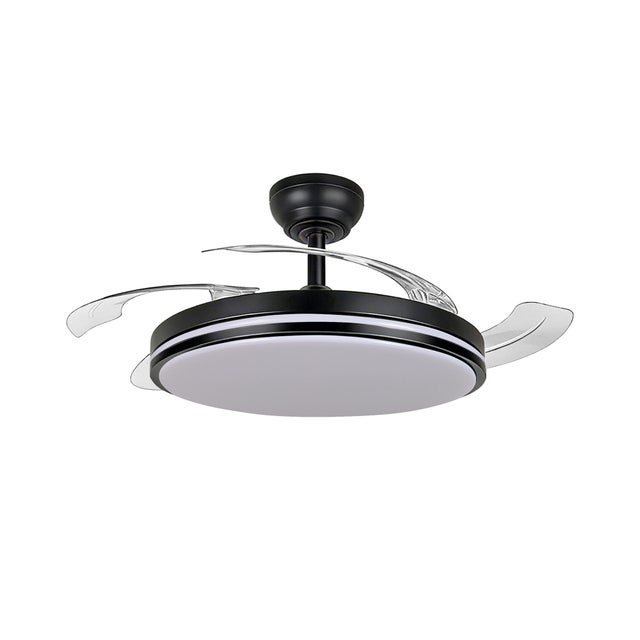 Lampa sufitowa LED z wiatrakiem 60W 5400lm 3000/4200/6000K z pilotem, czarna