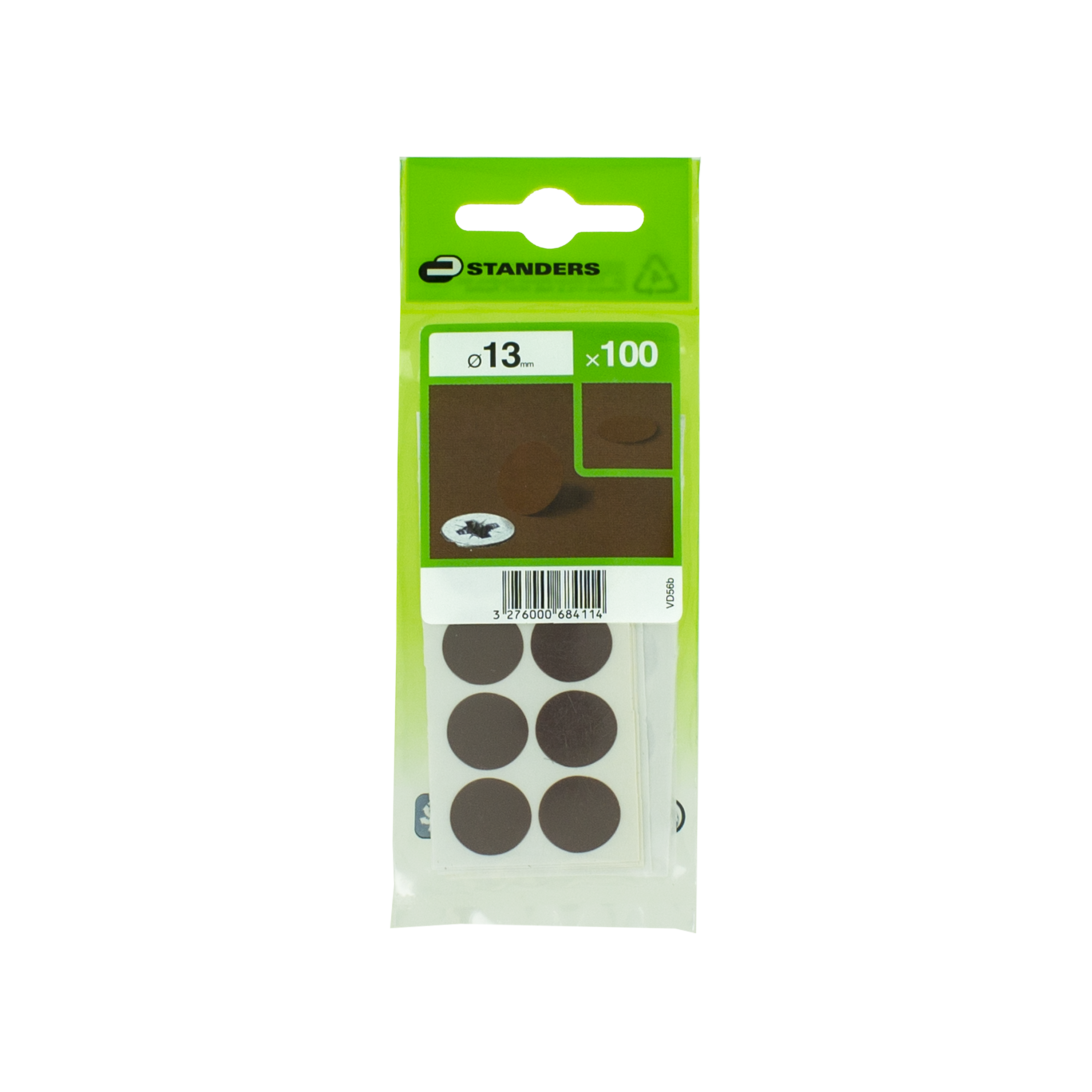 Zaślepka samoprzylepna 13 mm brązowe 100 szt. Standers - 2