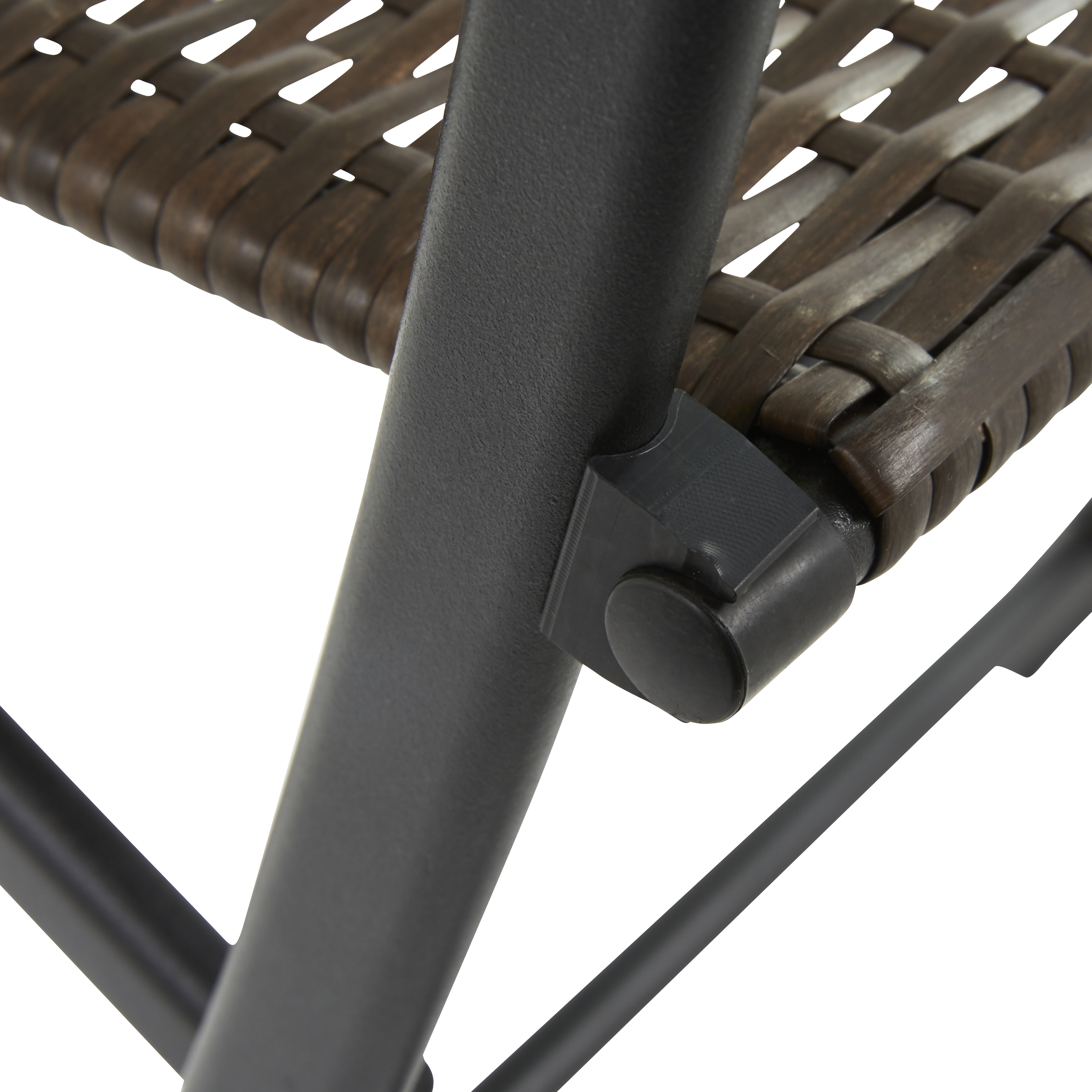 Cadeira de refeição dobrável em rattan e aço Zena - 4