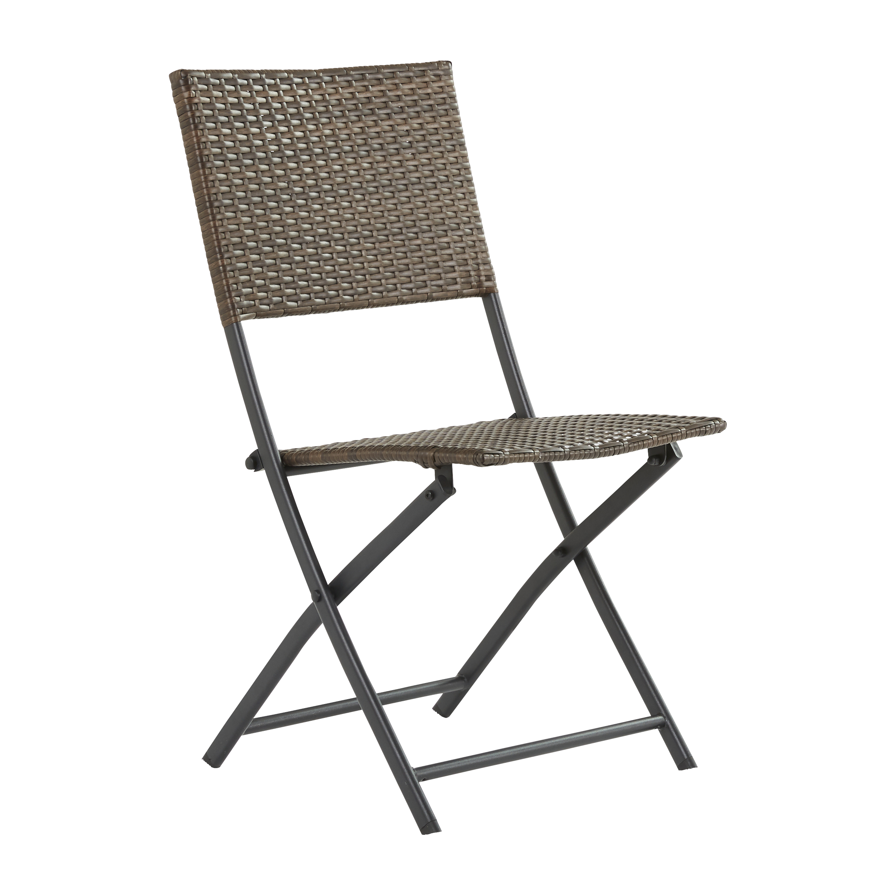 Cadeira de refeição dobrável em rattan e aço Zena - 3