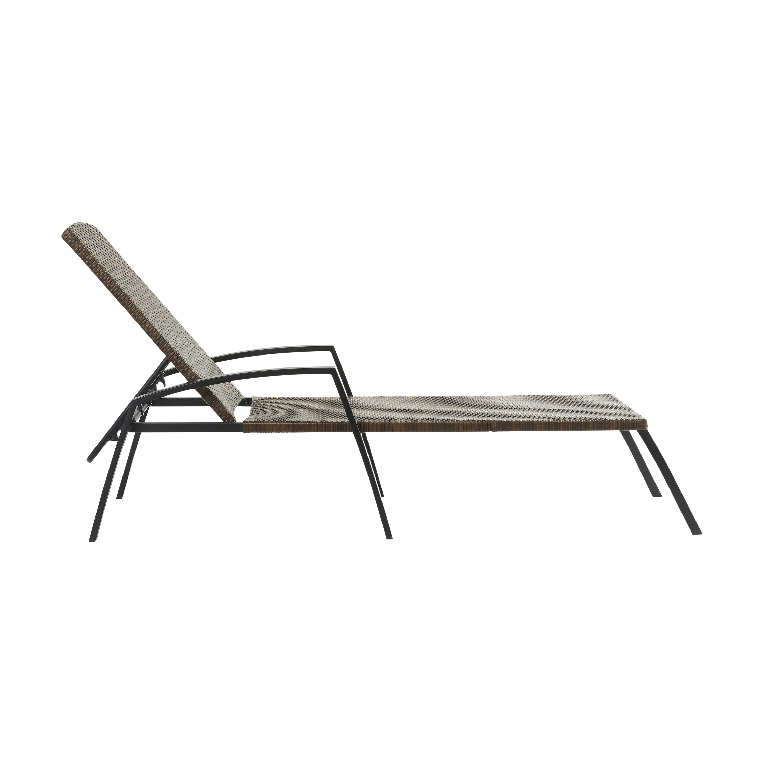 Tumbona de jardín de metal naterial zena 65x77x204 cm