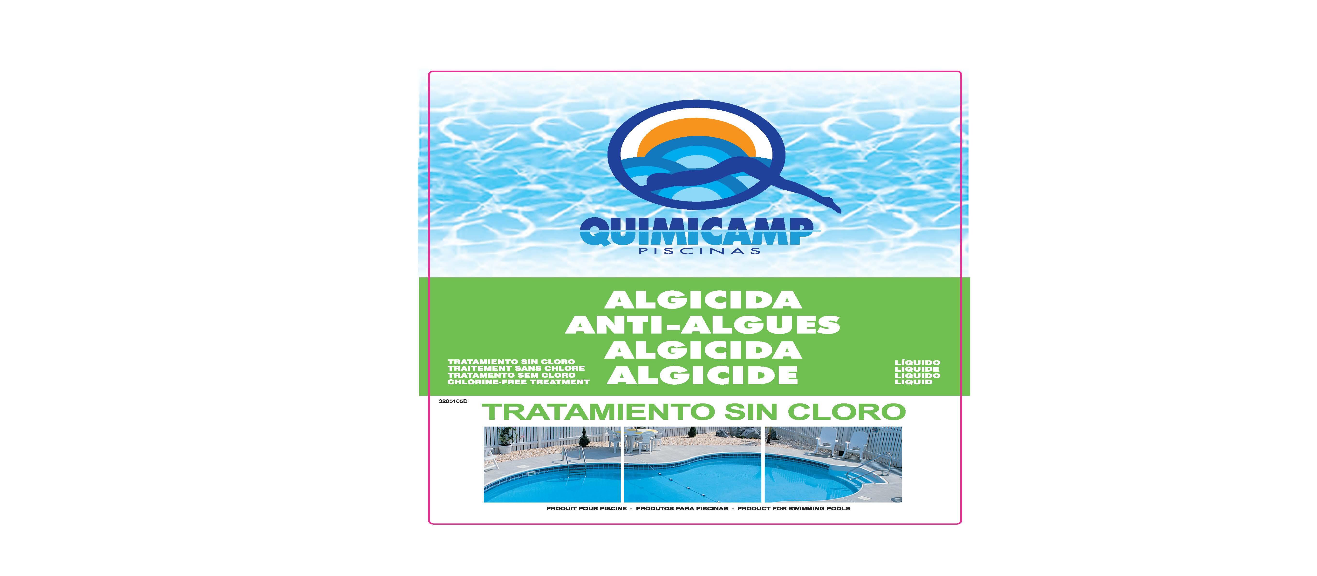 Algicida líquido para piscinas QUIMICAMP en bidón 5L - 3