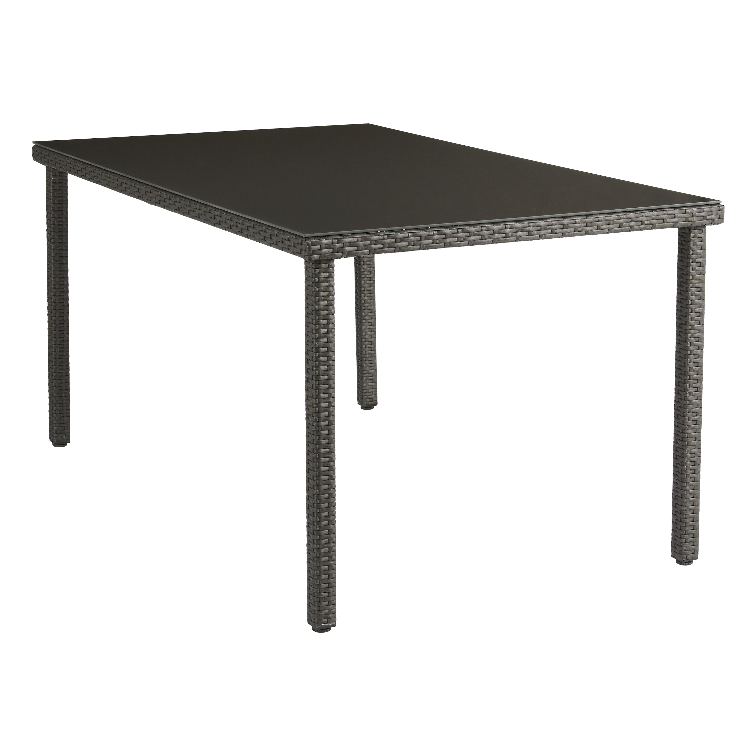 Tavolo da pranzo per giardino Noa NATERIAL in acciaio con piano in vetro grigio per 6 persone 150x90cm - 4