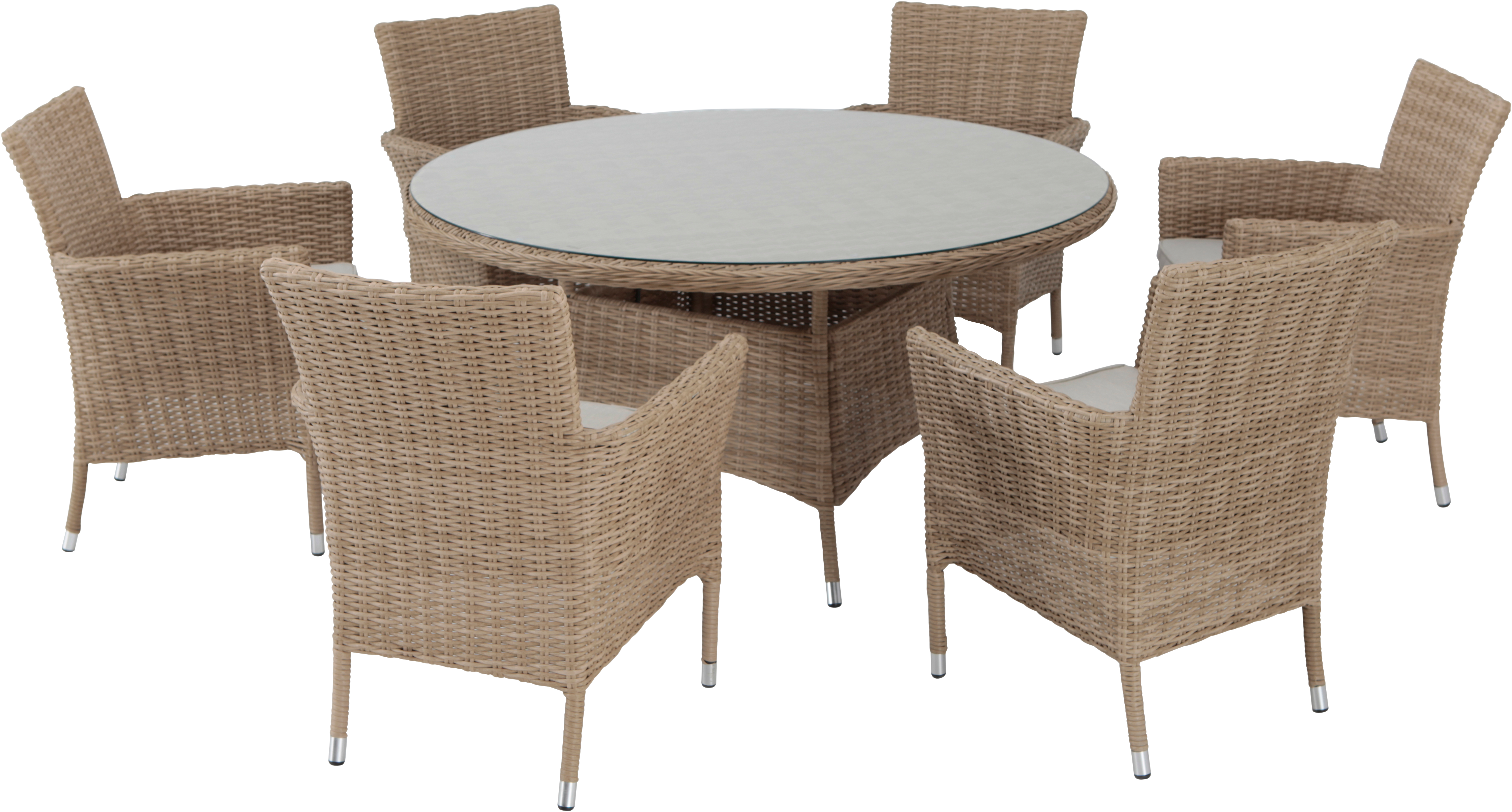 Mesa de jardín trenzada naterial costa rica ø140x73 cm