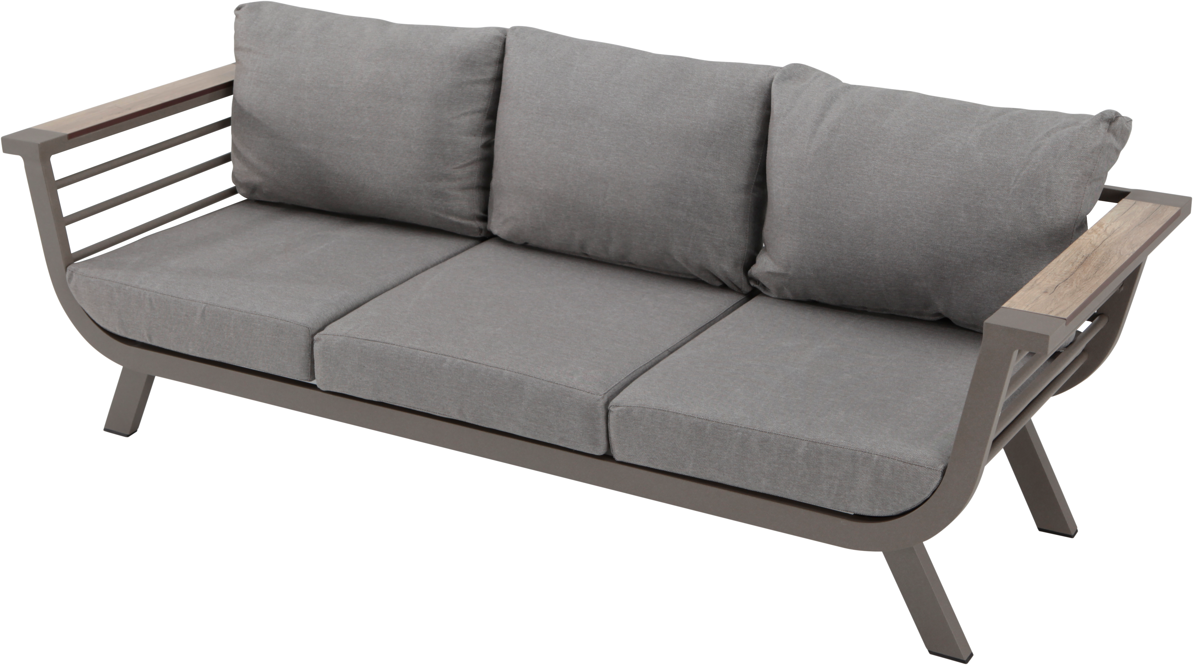 Set de porche de aluminio y madera NATERIAL Neckar 5 personas - 7