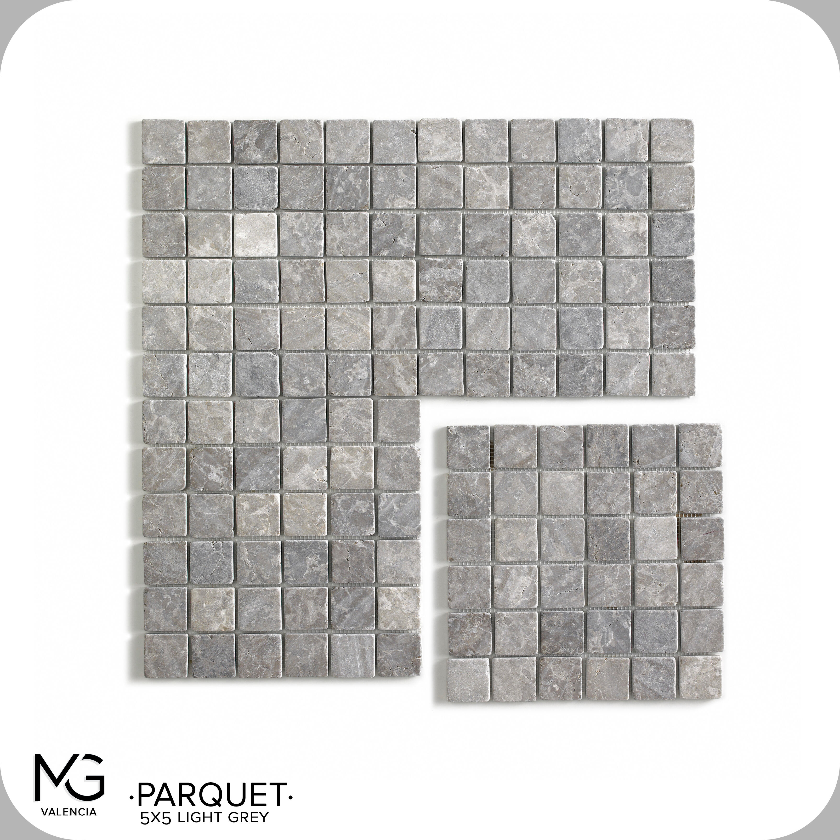 Azulejo mosaico mármol Steel efecto piedra gris 30x30 cm C1 - 2