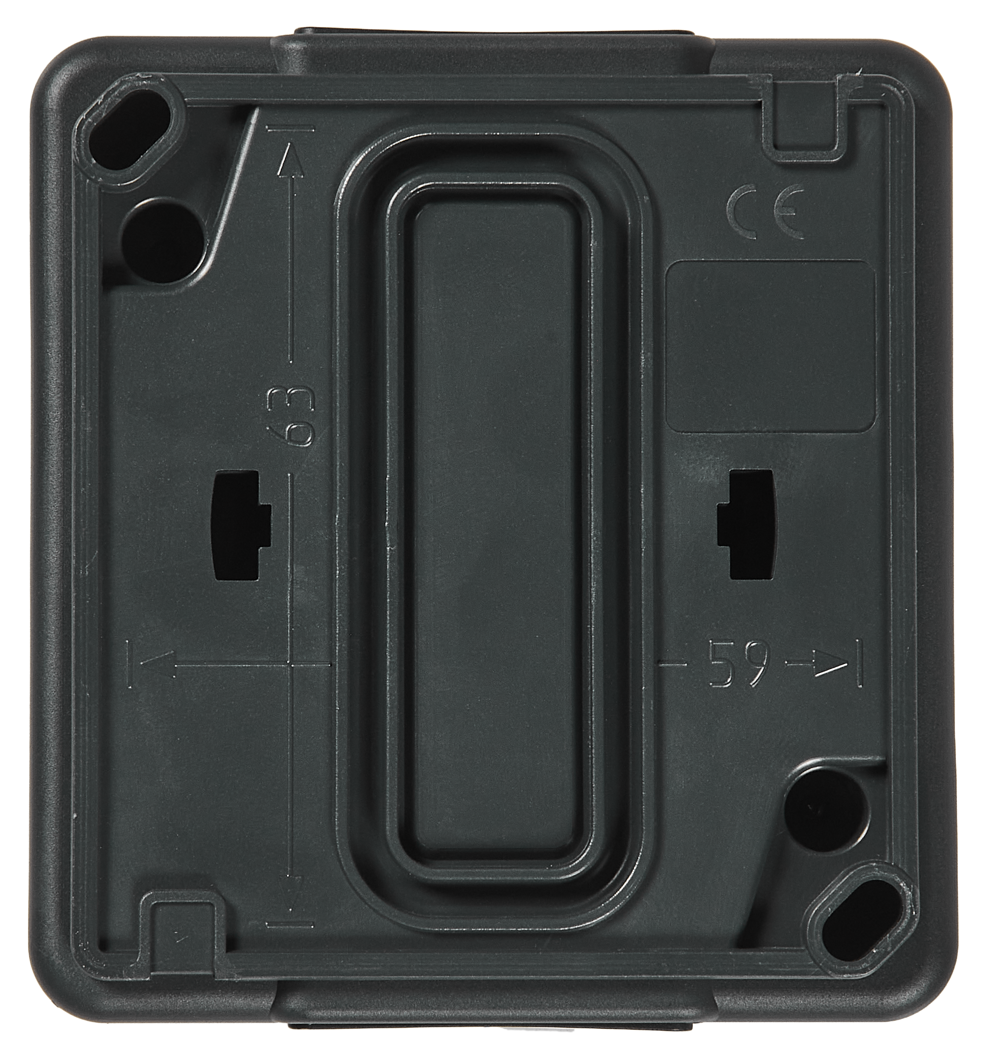 Aquant gniazdo 2P+Z IP55 antracyt - 2