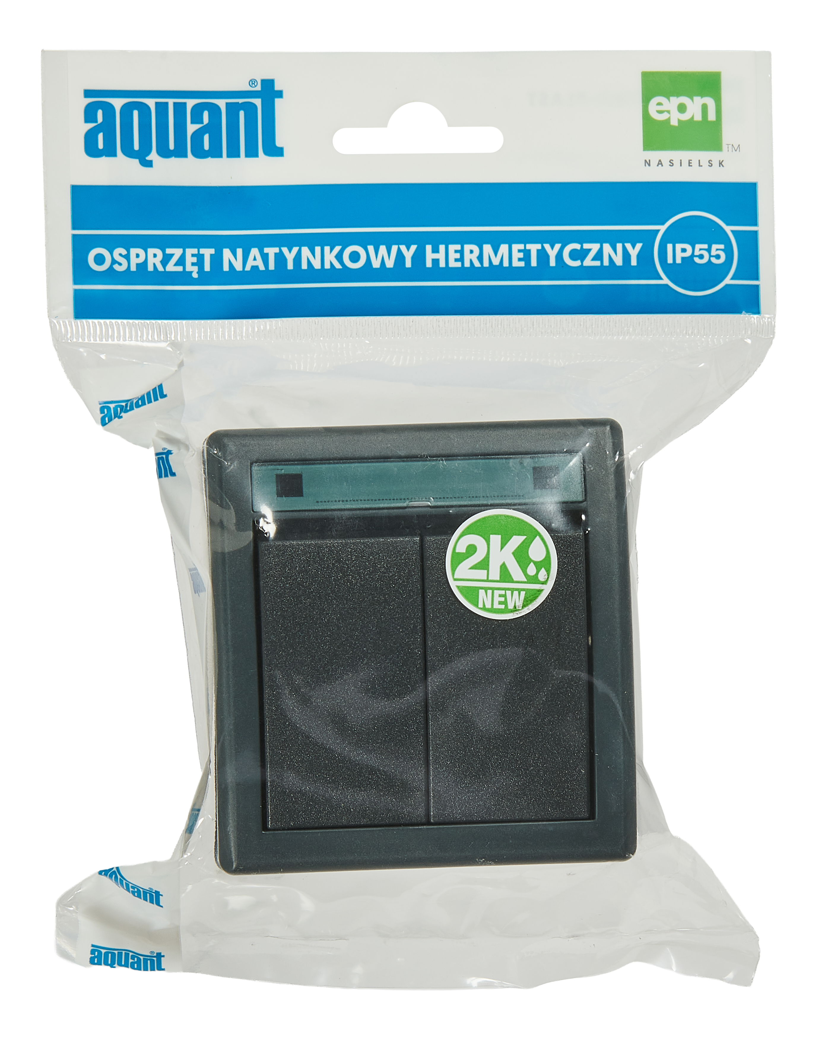 Aquant łącznik podwójny IP55 antracyt - 3