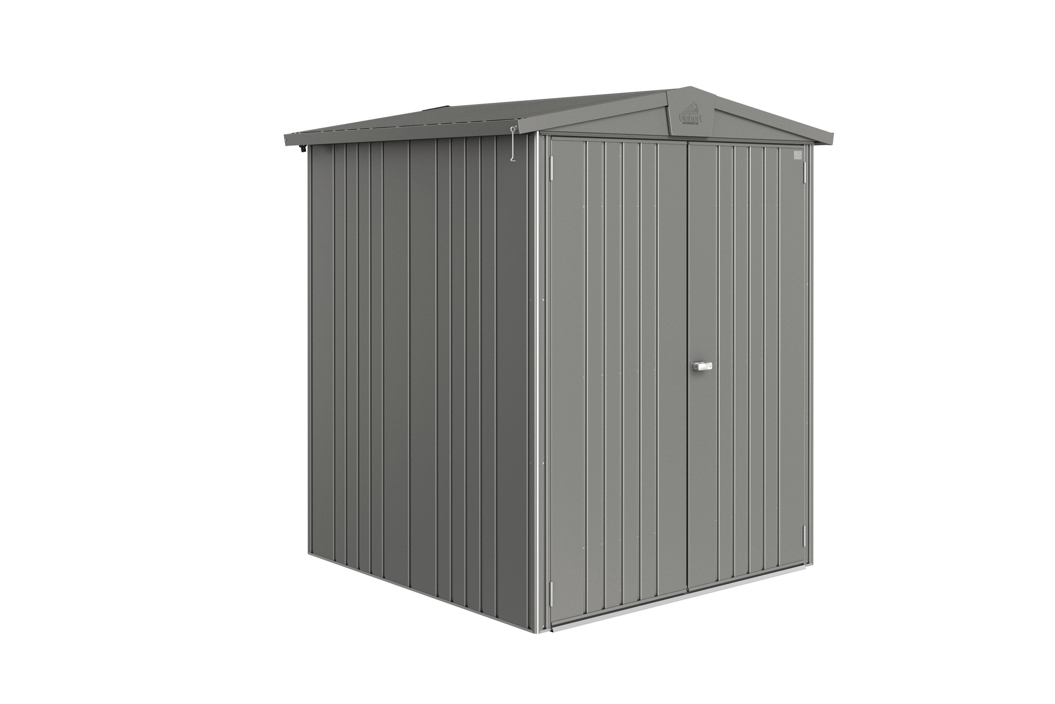 caseta de metal europa 2 de 172x196x156 cm y 268 m2 con 05 mm espesor y doble puerta abatible biohort