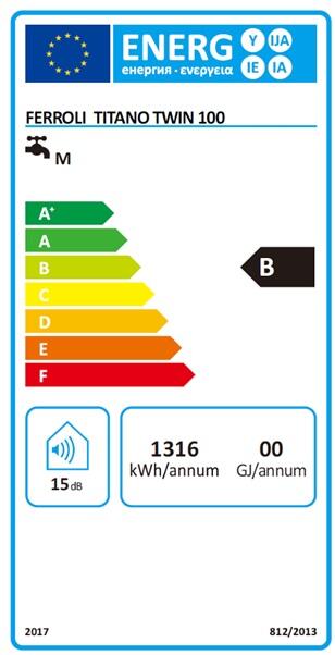 Termo eléctrico multiposición con doble depósito FERROLI TITANO TWIN 100 WIFI de 100 litros
 - 2