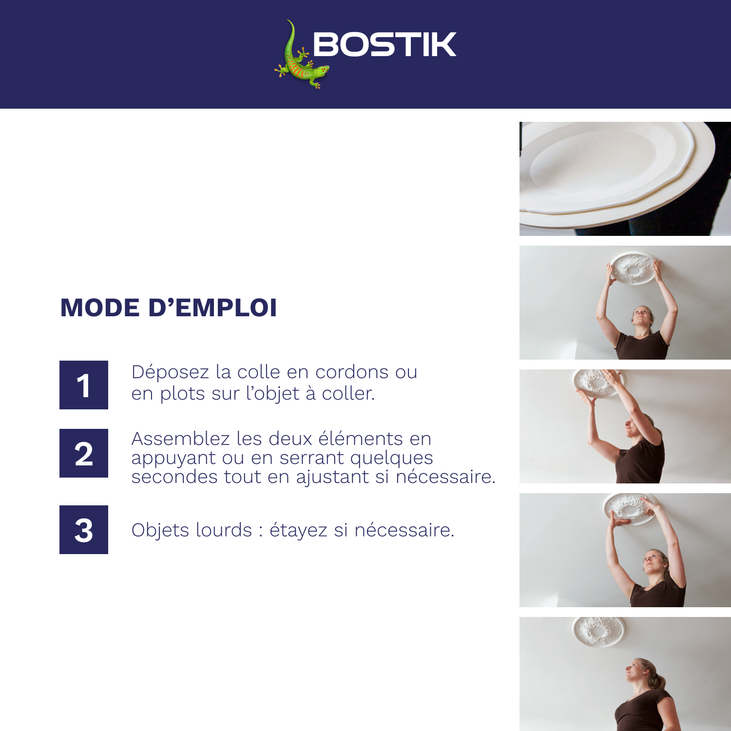 Colle de fixation gel MS polymère BOSTIK moulures fix&pro msp121 blanc, 290ml - 5