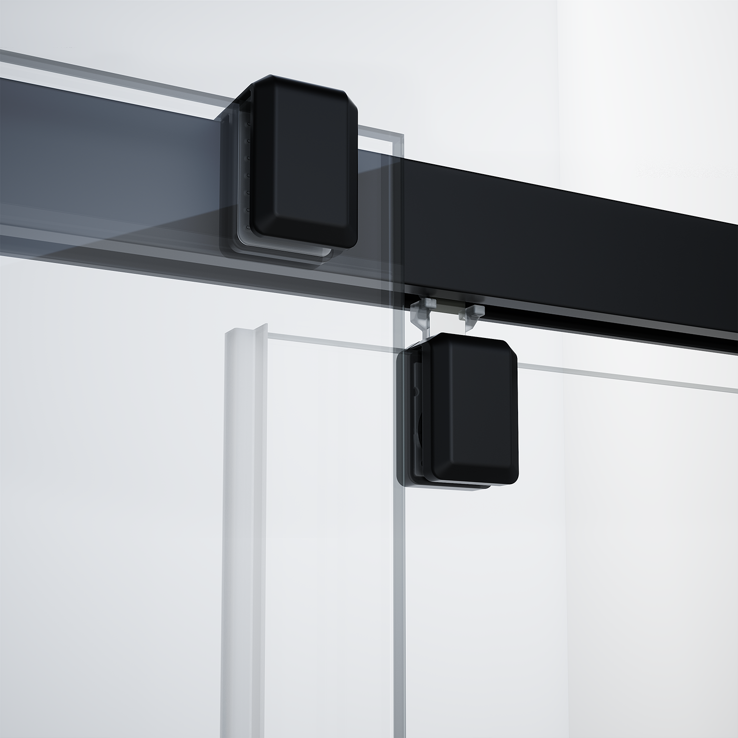 Porta doccia scorrevole Neo, L 116.6-119.6 cm x H 200 cm x SP 8 mm, profilo nero - 8