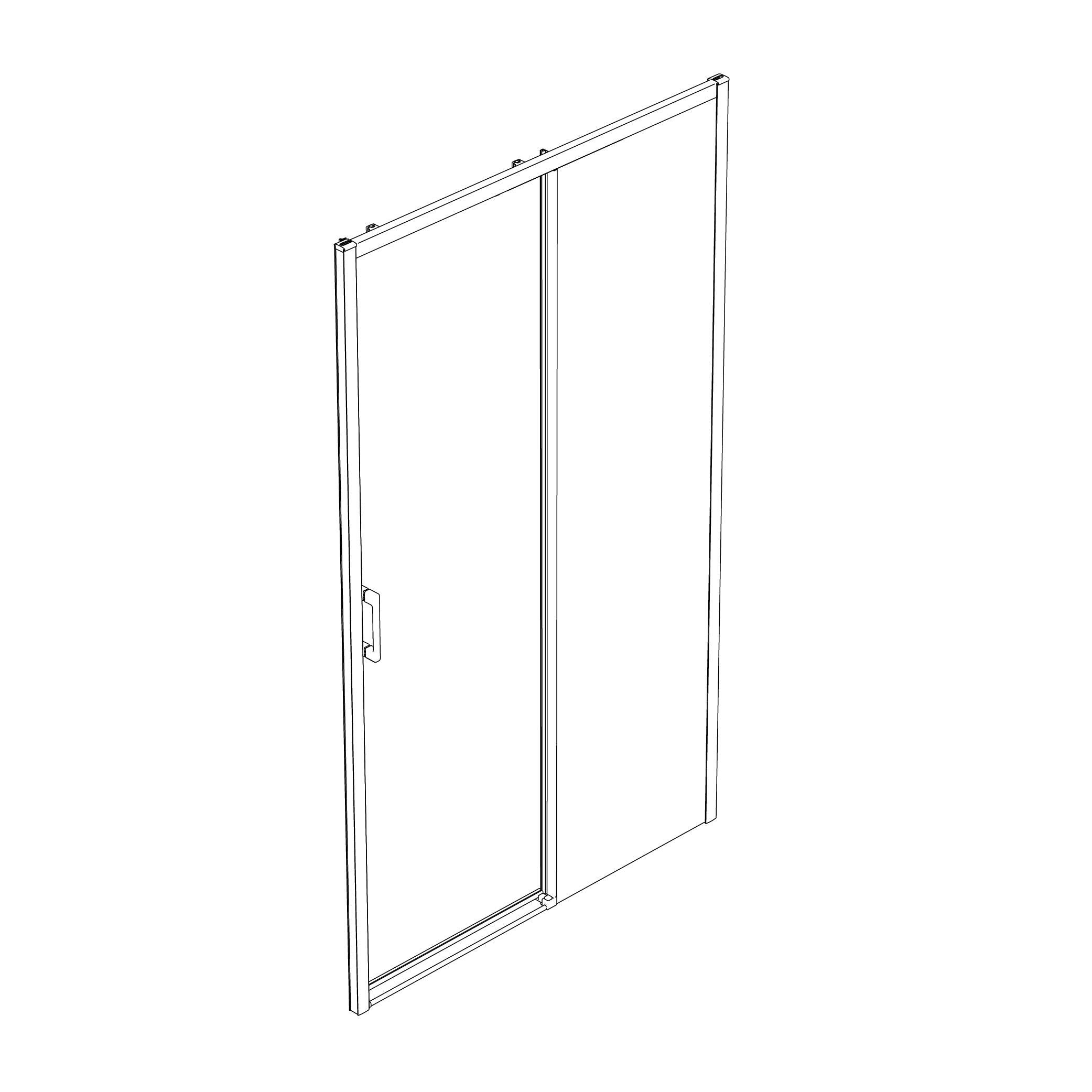 Drzwi przesuwne Kabri Avance Black prawe 140x195 cm - 3
