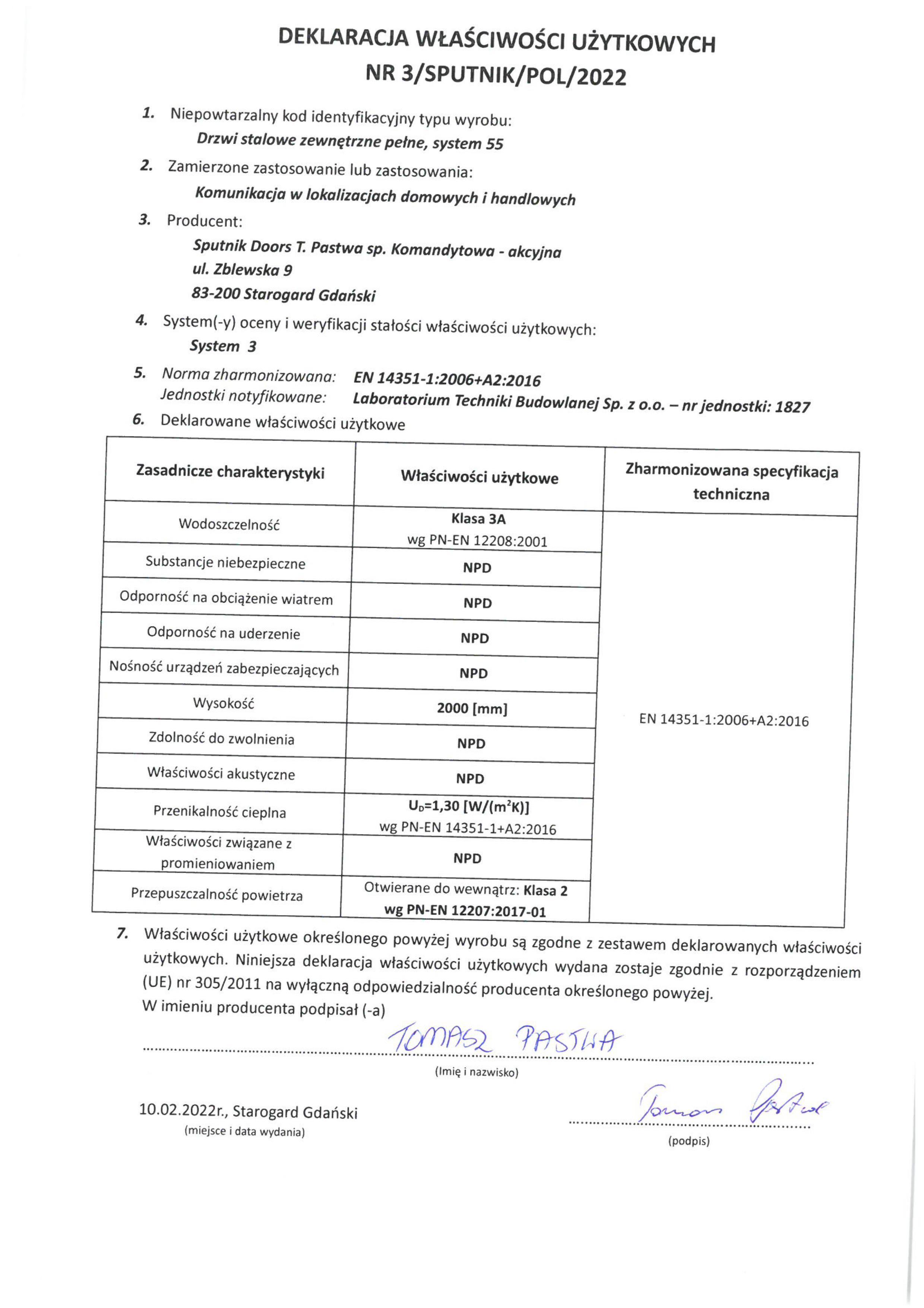 Drzwi zewnętrzne Sopot antracyt 90 lewe - 3