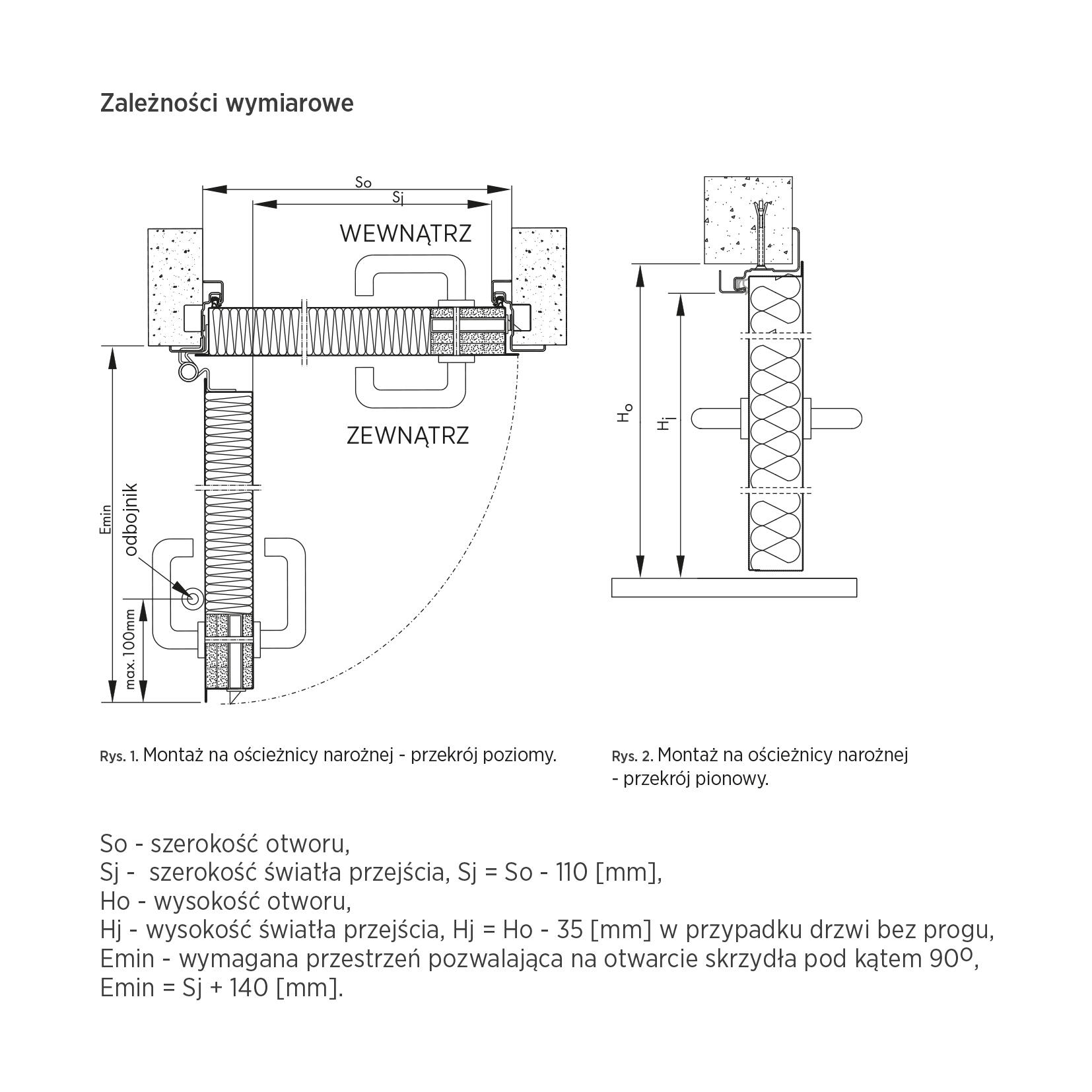 Drzwi techniczne Technical przeciwpożarowe EI30 90 prawe RAL 9016 - 3