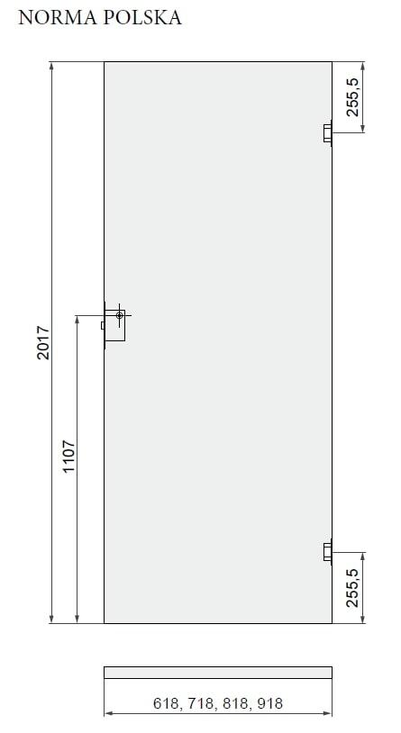 Skrzydło pokojowe Etna 10 bezprzylgowe 80 cm prawe cashmere - 2