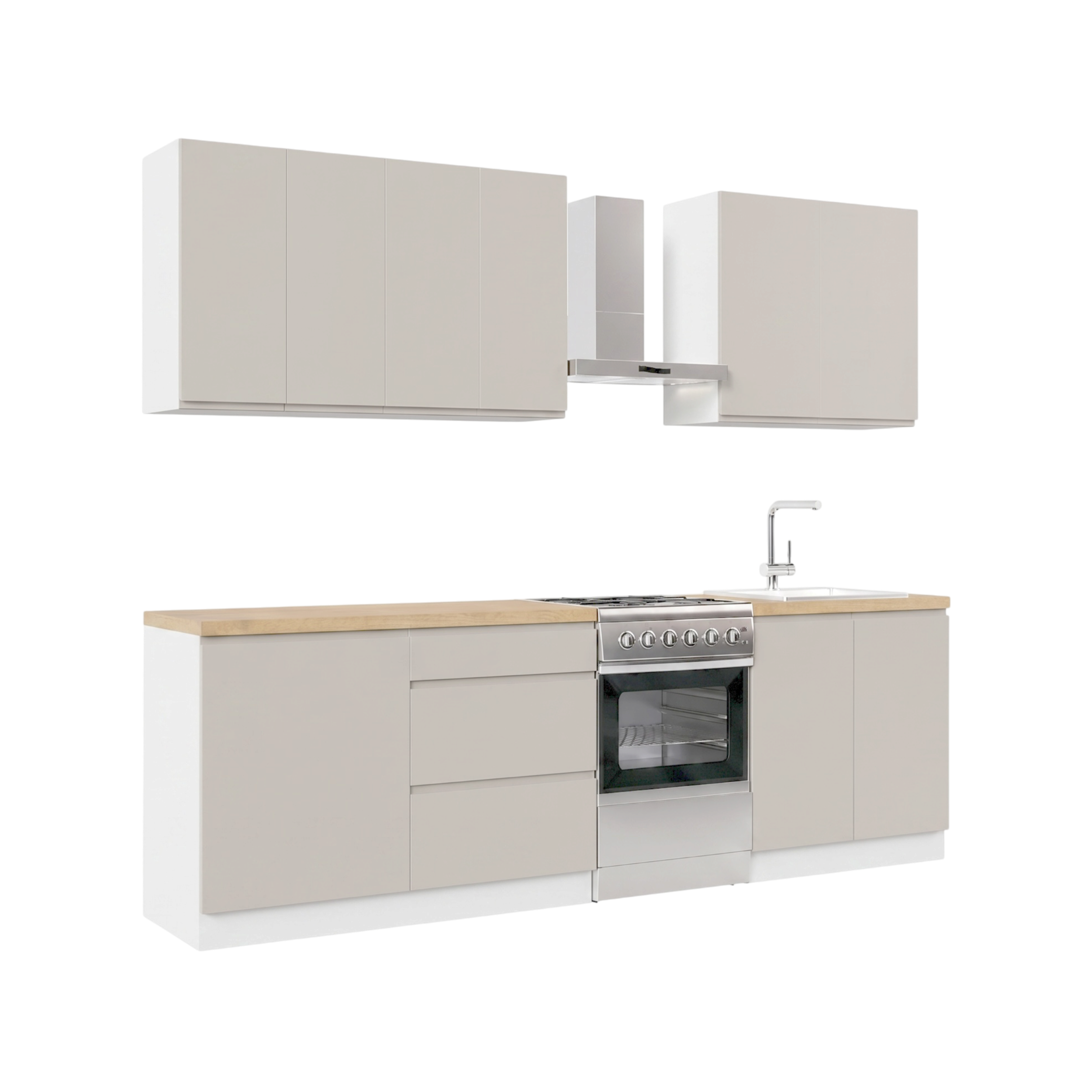 Zestaw mebli kuchennych Aspen II 6 el. 200 cm kolor kaszmir - 2