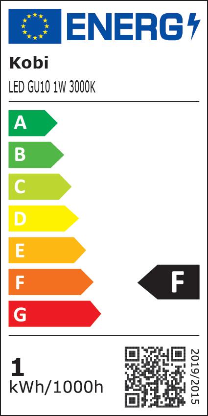 Żarówka LED 1W GU10 90LM 120st ciepło biała - 2