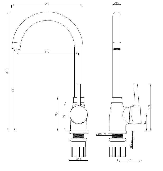 Bateria kuchenna Kuchinox Alma chrom - 4