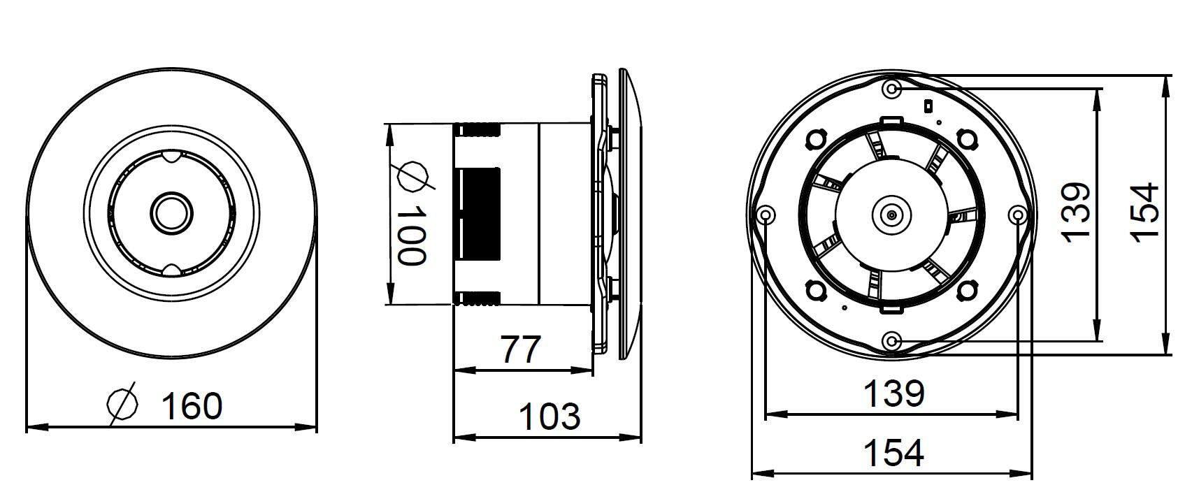 Wentylator sufitowy Orbit WXO100T - 2