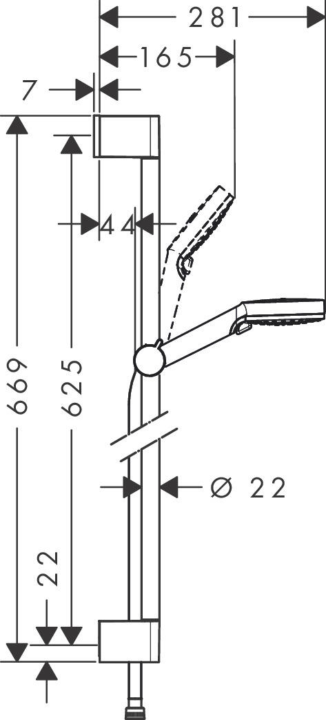 Zestaw prysznicowy przesuwny Hansgrohe Crometta chrom - 3