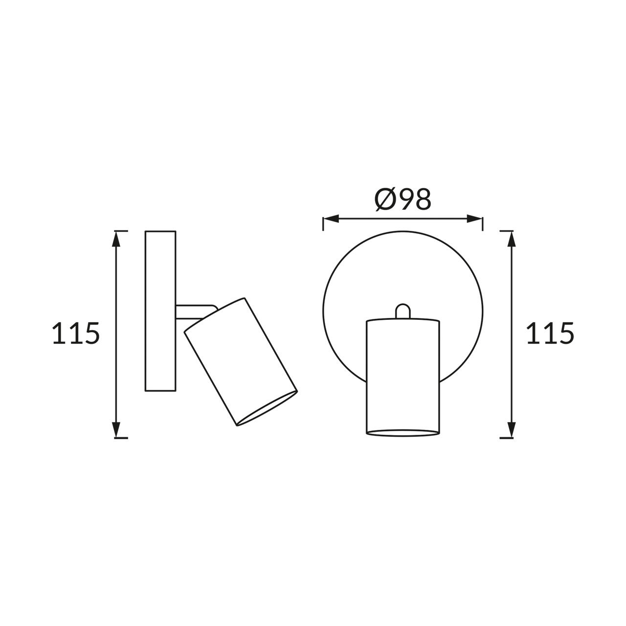 Oprawa ścienno-sufitowa UNO 1C 1x40W E27 biały - 2